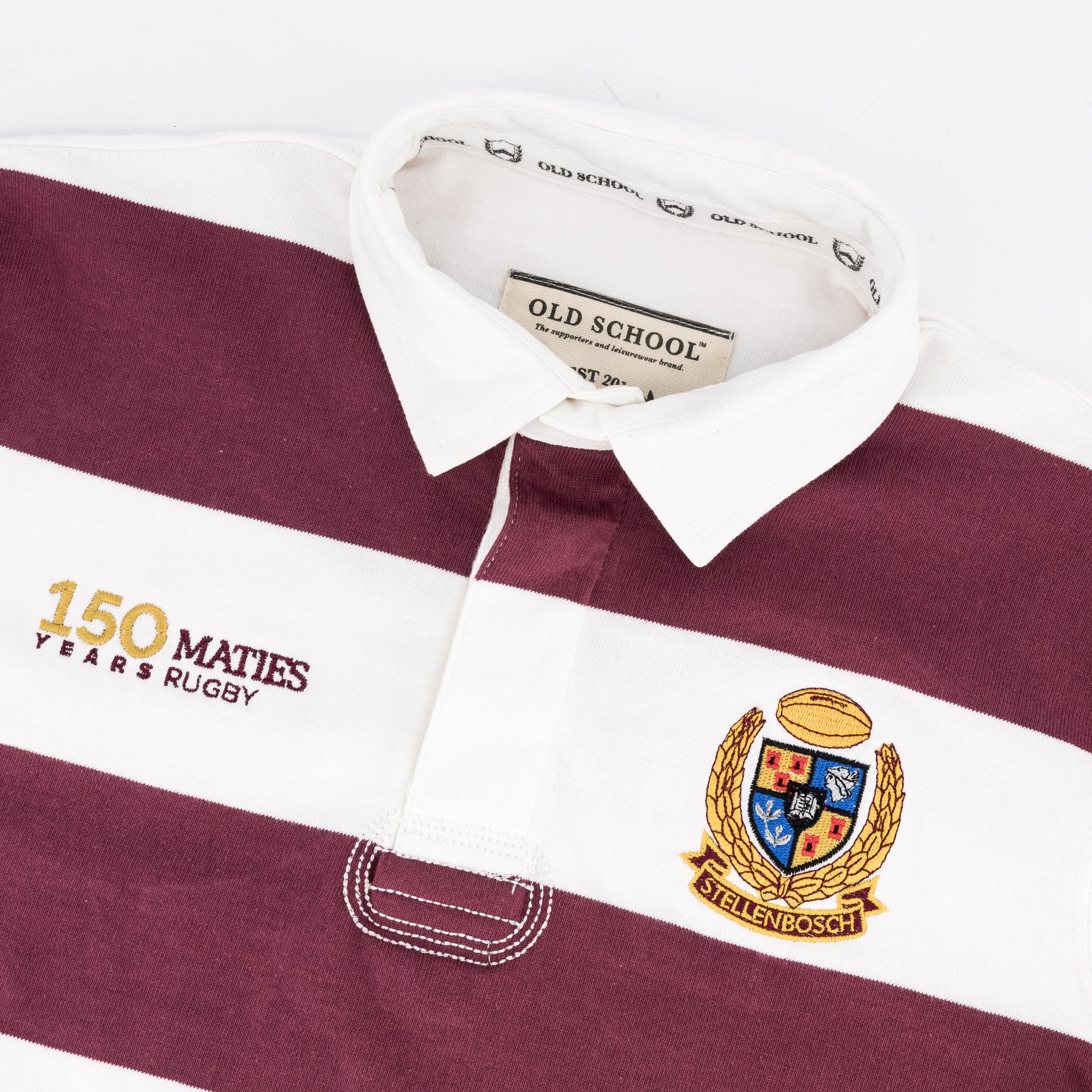 Schools Maties YD 8X8 Striped Crop-Maroon
