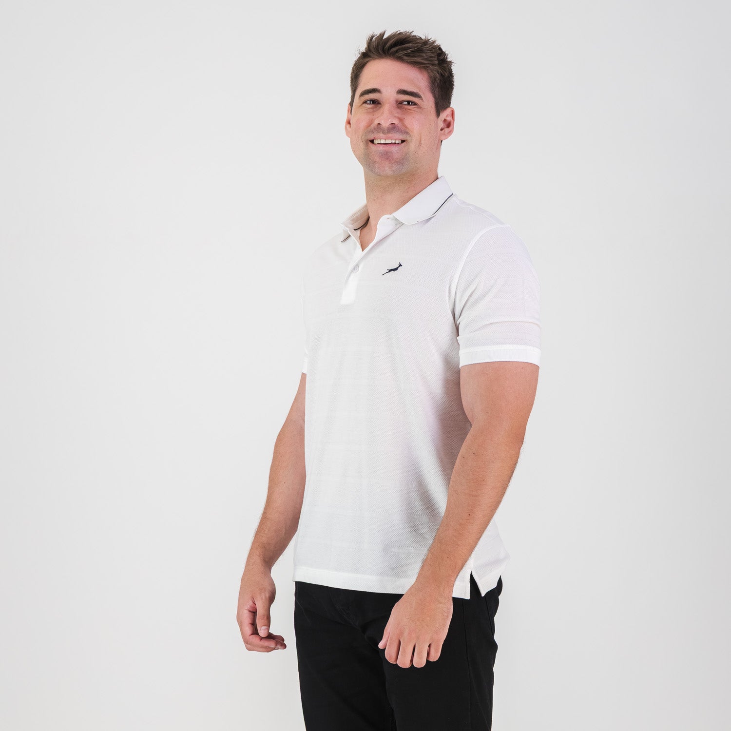 Springboks Golf SS Polo-White