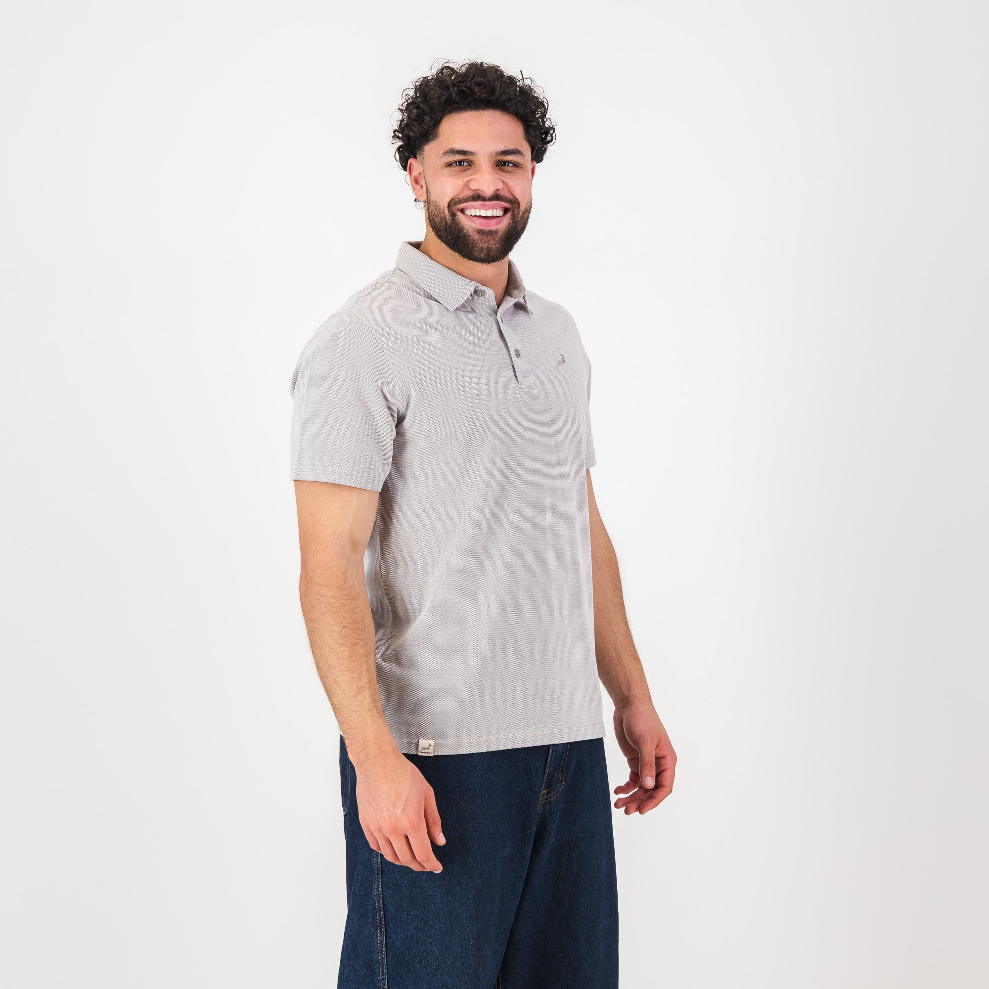 Springboks Pique Striper SS Polo- White