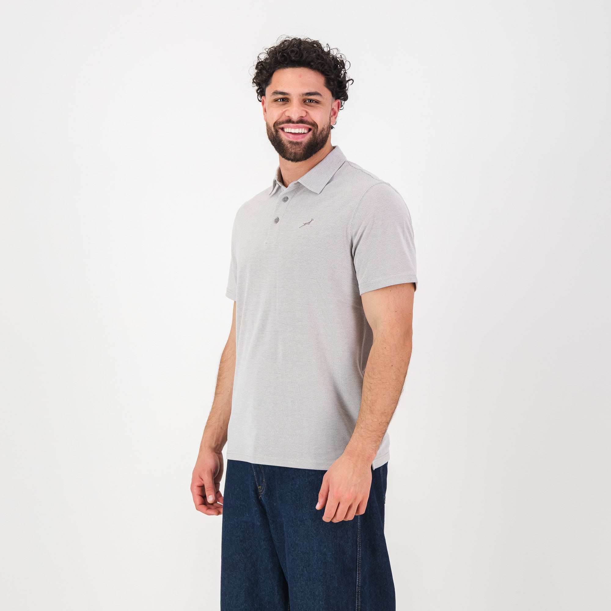 Springboks Pique Striper SS Polo- White