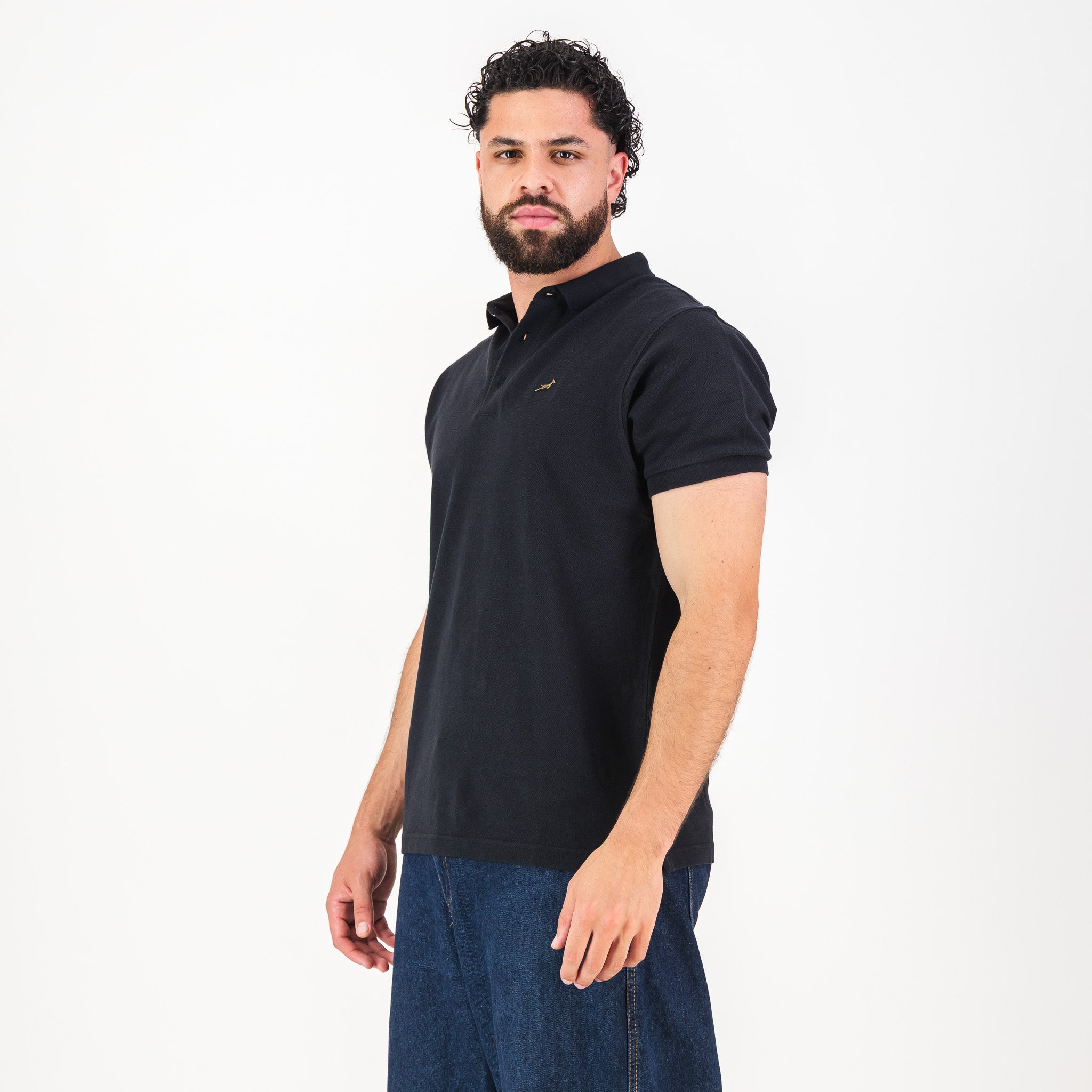 Springboks Metal Rivet SS Polo - Black