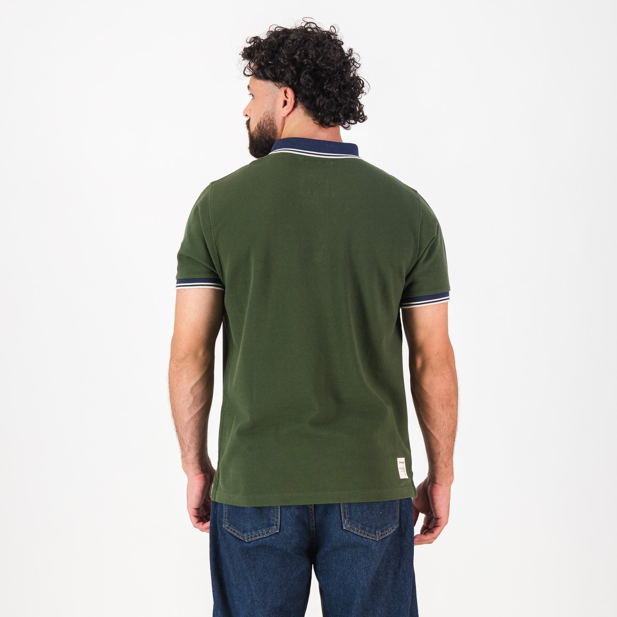 Springboks Tipped SS Polo - Military Olive