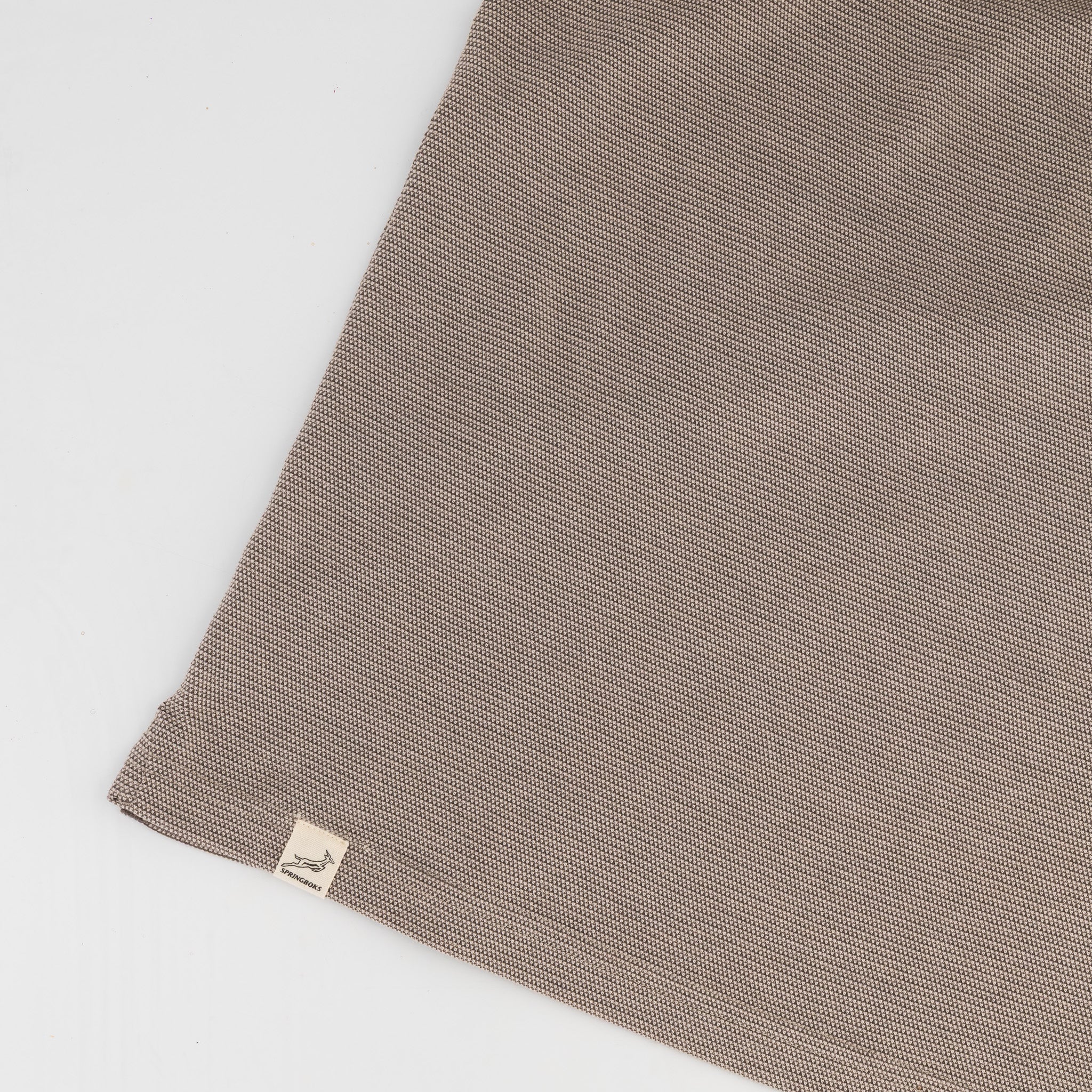Springboks Pique Striper SS Polo- Tobacco Brown