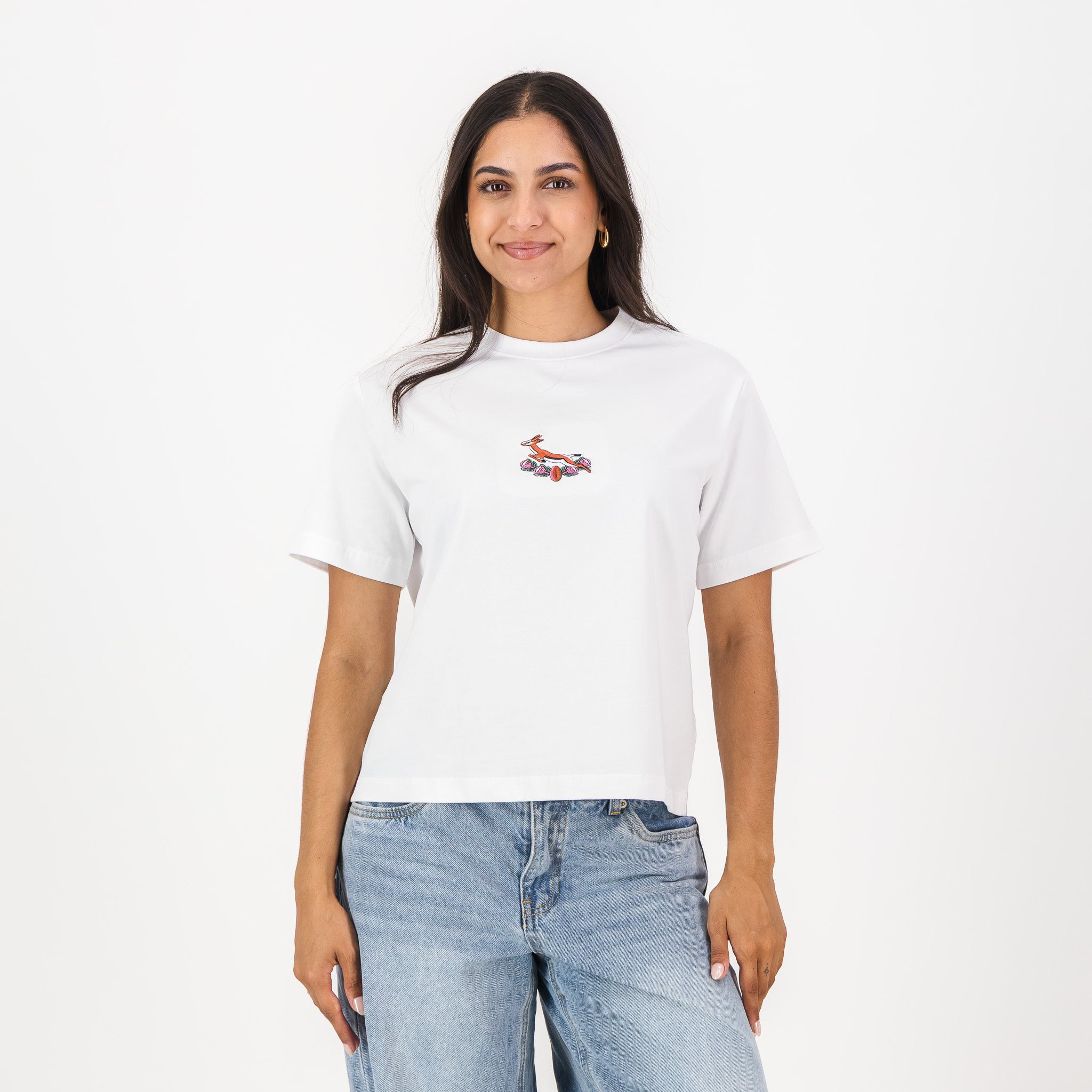 Springboks 95 Ladies Crop Boxy Crew Tee-White – Old School