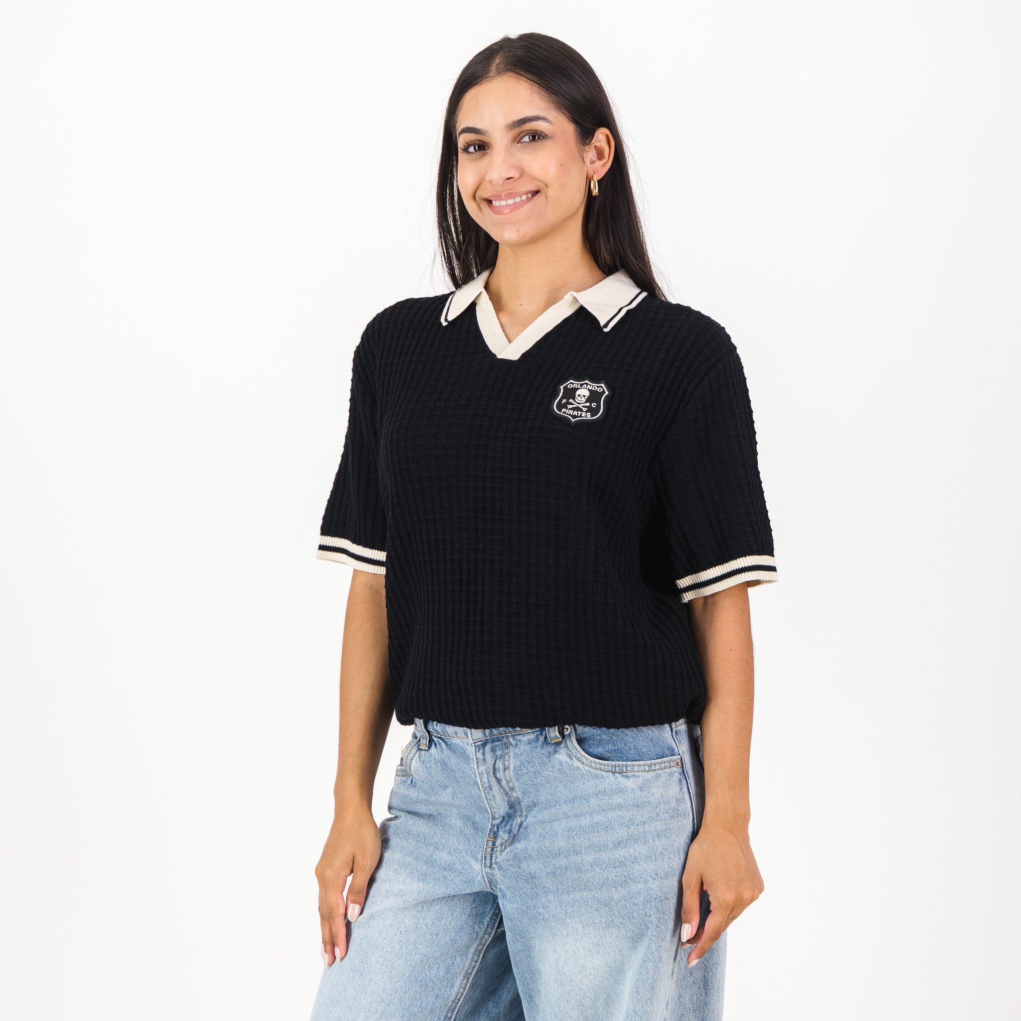 Orlando Pirates Basket Weave SS Knit Jersey-Black