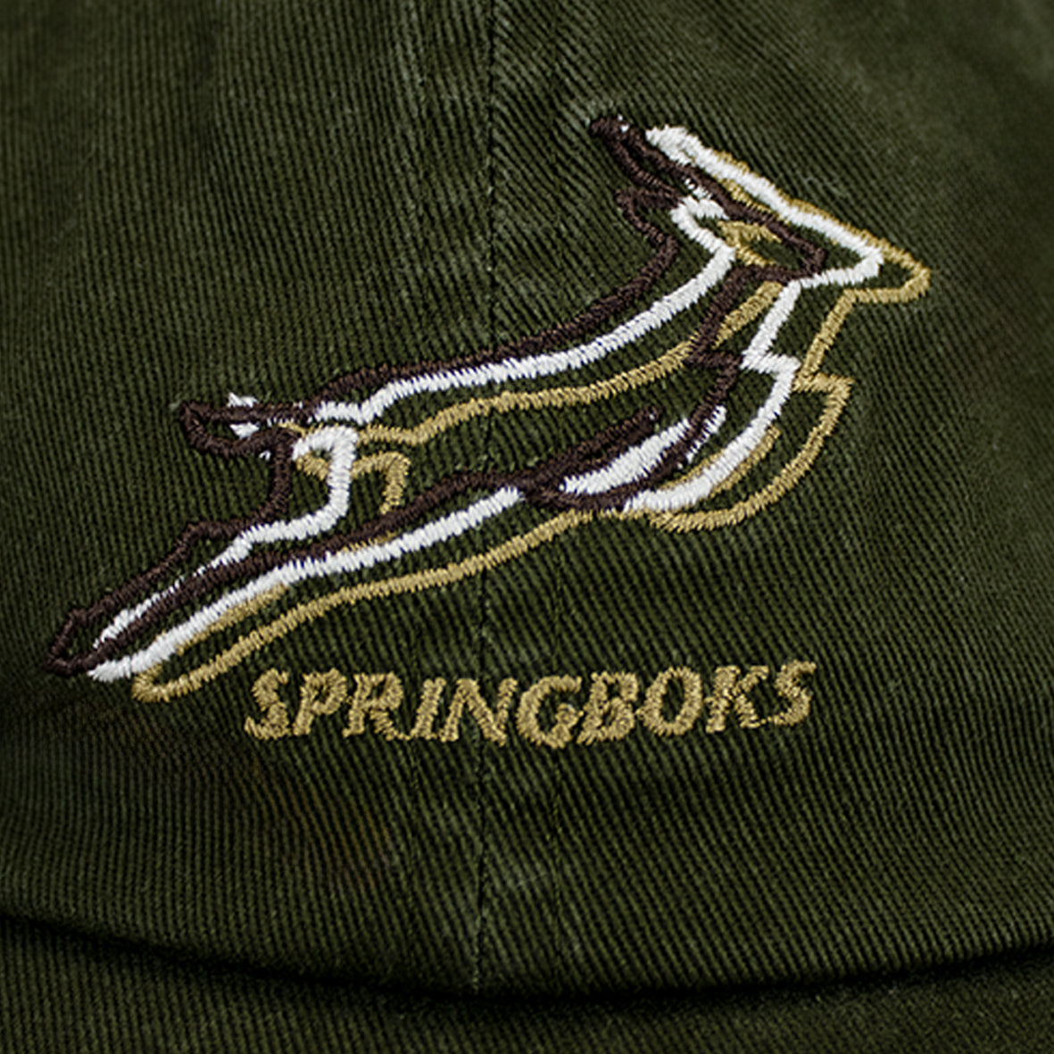 Springboks Triple Bok Dad Cap-Military Olive