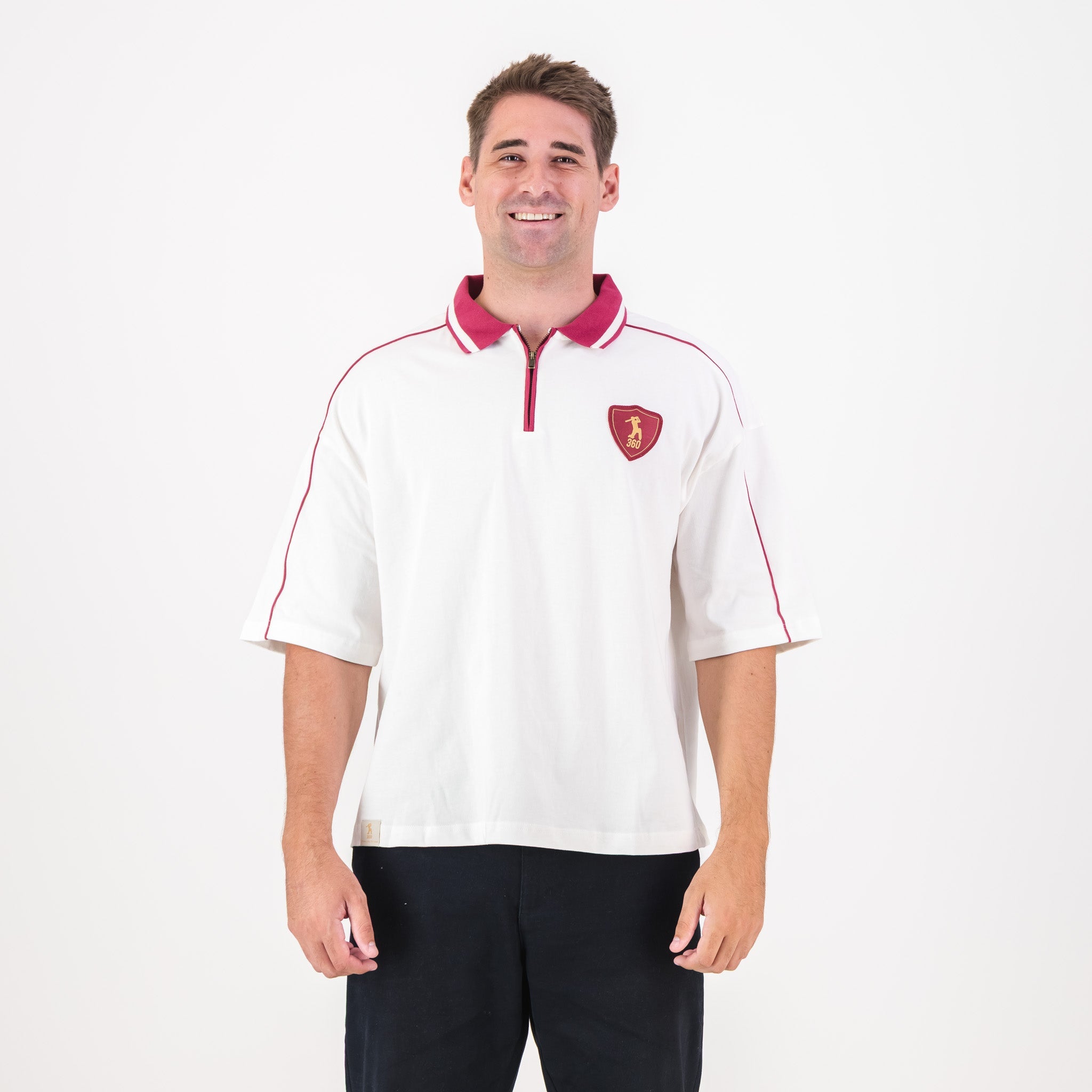 AB de Villiers 360 Crest Oversized Cricket Jersey - Old School