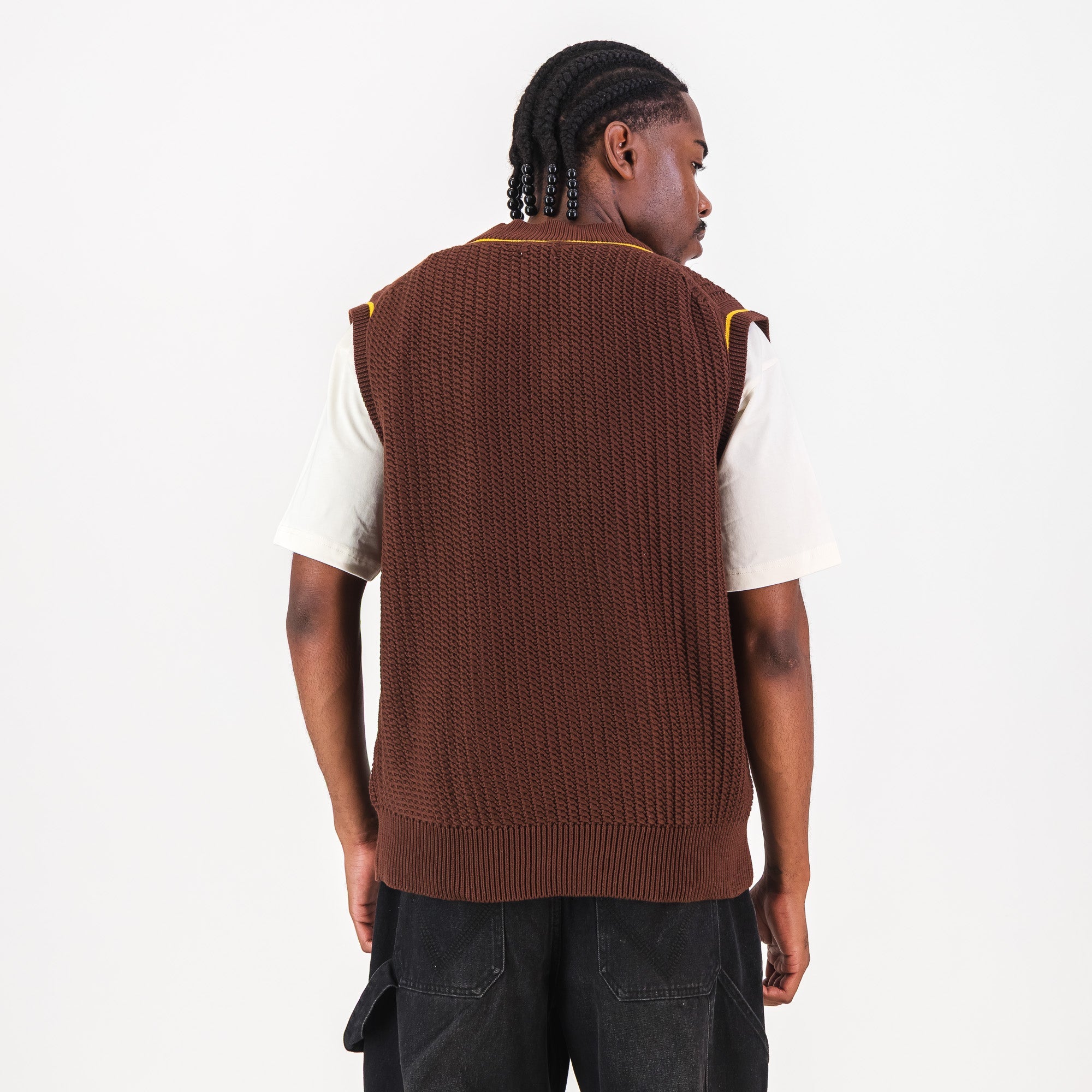 Kaizer Chiefs Heritage Crochet Vest - Chocolate - Old School