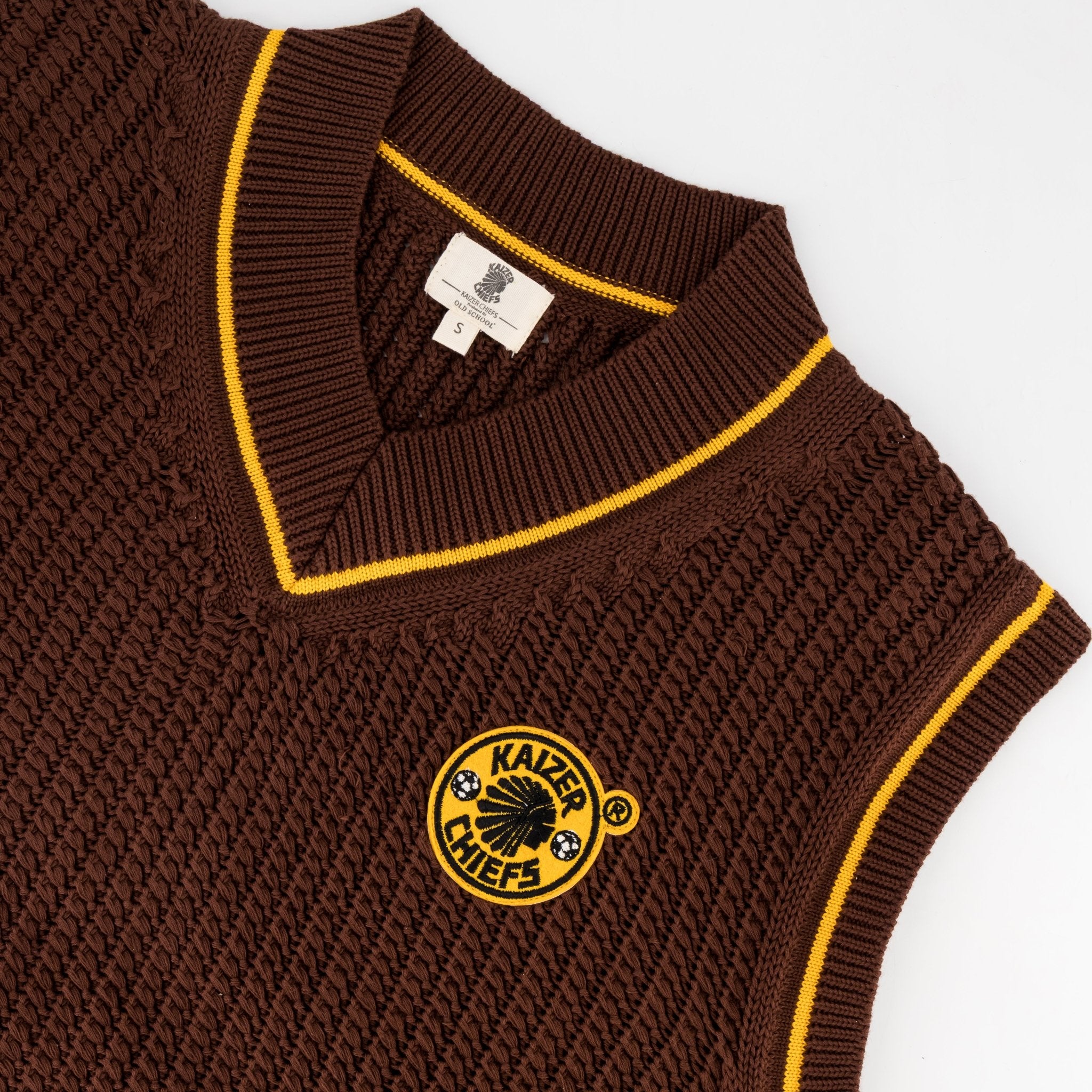 Kaizer Chiefs Heritage Crochet Vest - Chocolate - Old School