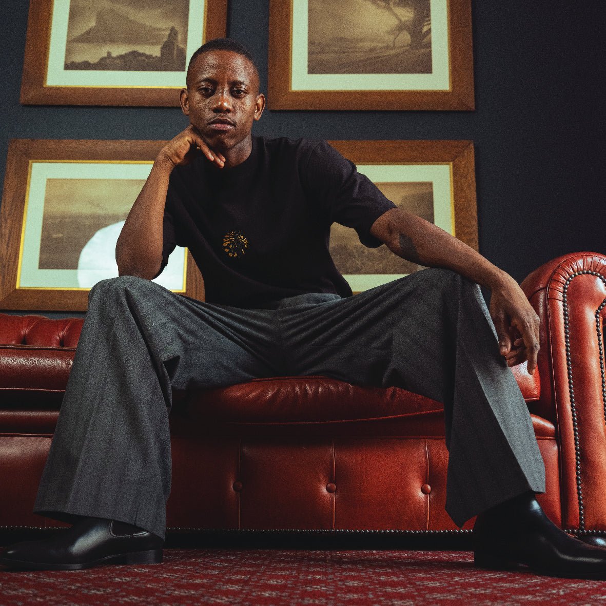 Kaizer Chiefs Pop Art Badge Boxy Tee - Black - Old School