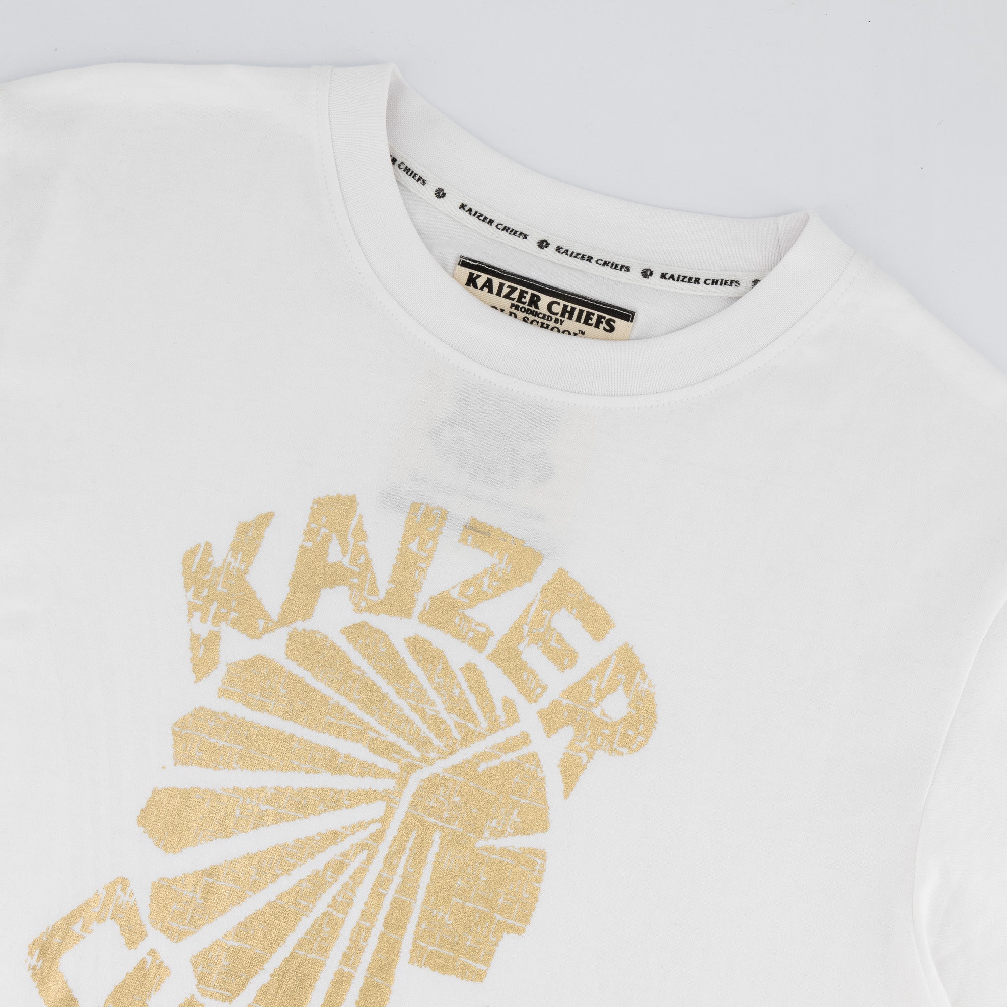 Kaizer Chiefs Vintage Regular Crew Tee - White - Old School