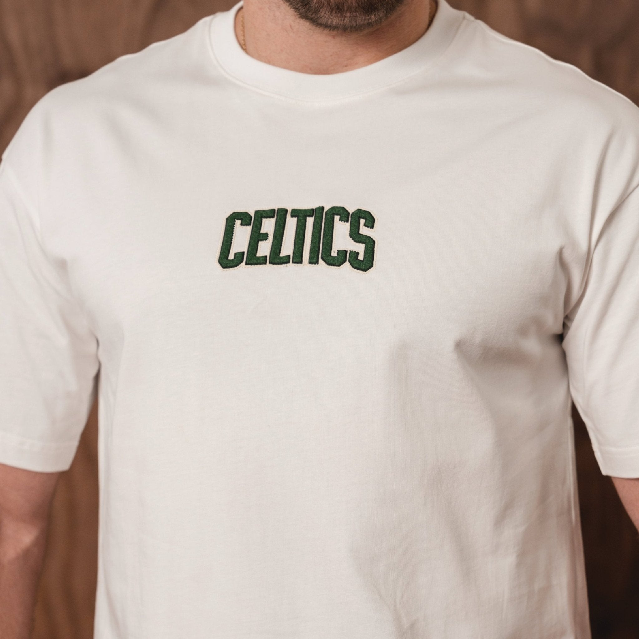 NBA Boston Celtics Boxy Tee - White - Old School