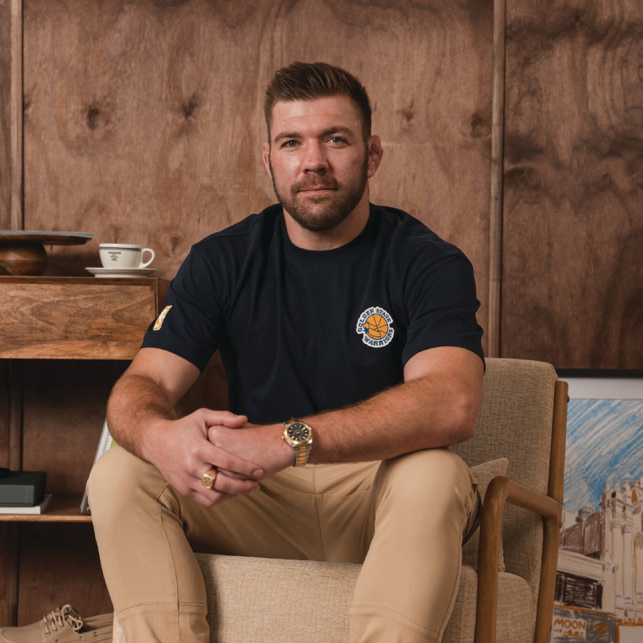 NBA Golden State Warriors Boxy Tee - Navy - Old School