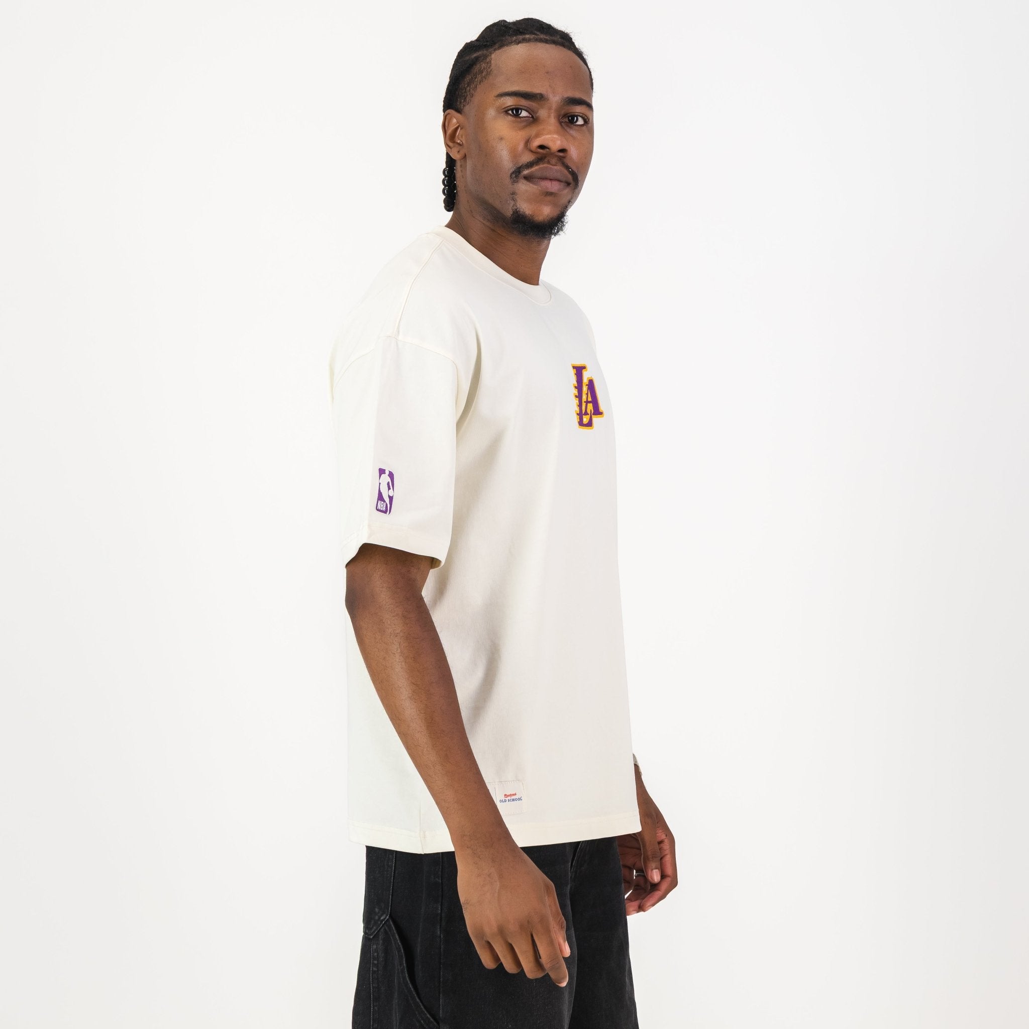 NBA LA Lakers Boxy Tee - Ivory - Old School