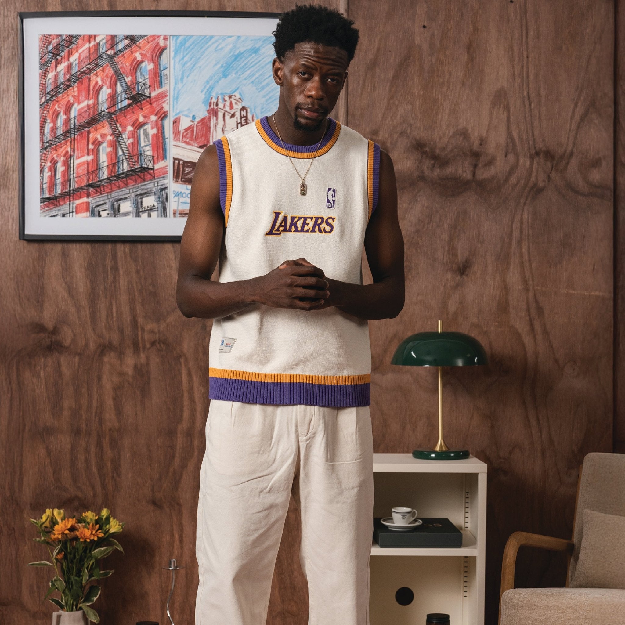 NBA LA Lakers Knitwear Vest - Old School