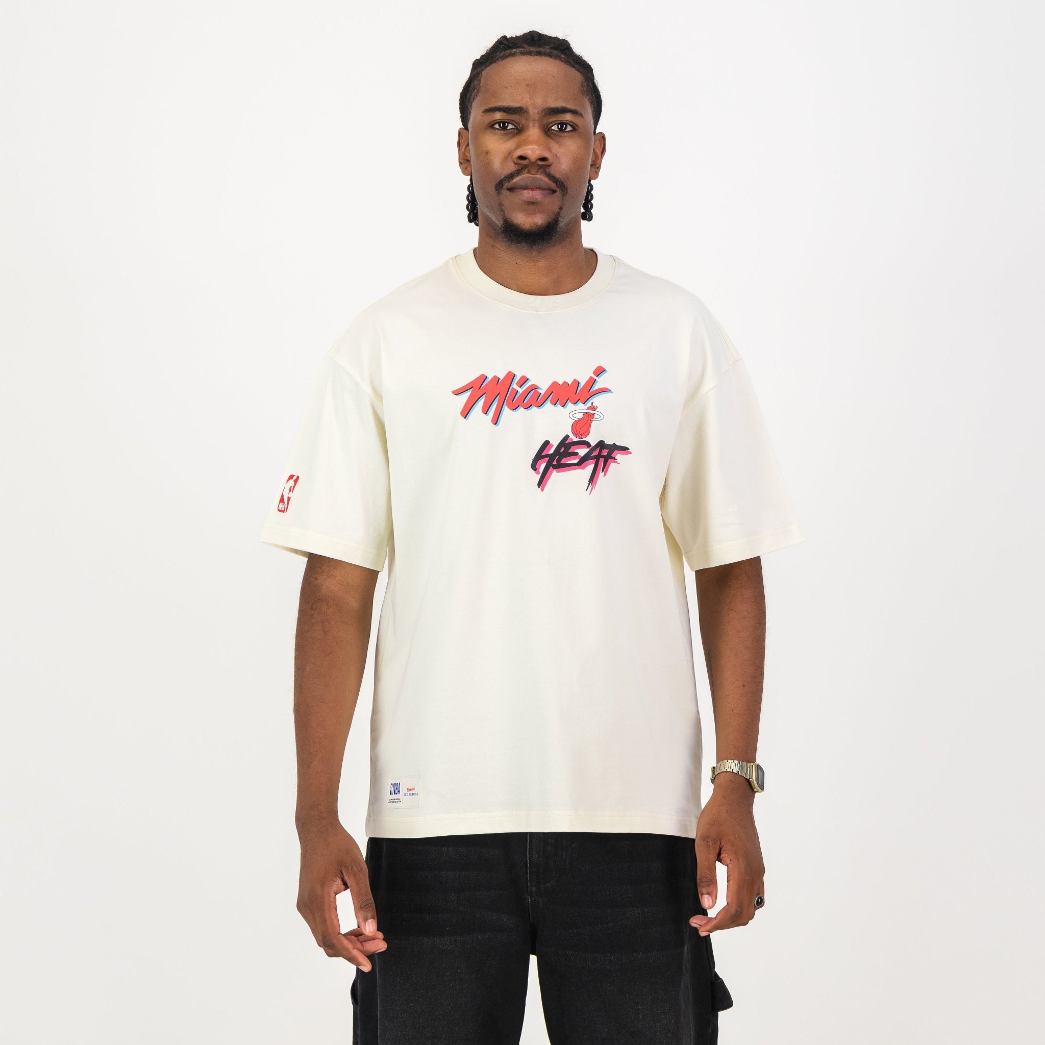 NBA Miami Heat Boxy Tee - Ivory – Old School