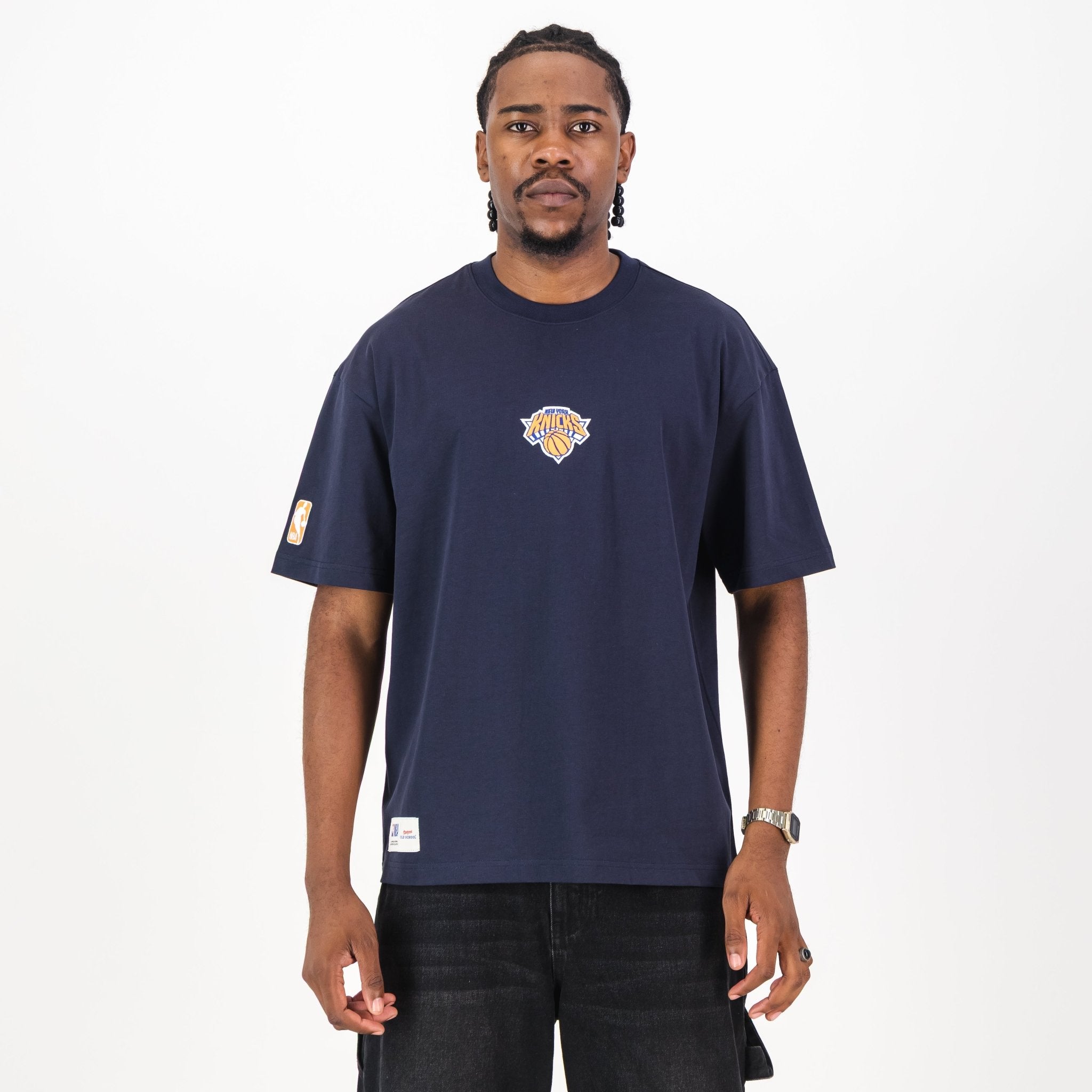 NBA New York Knicks Boxy Tee - Navy - Old School