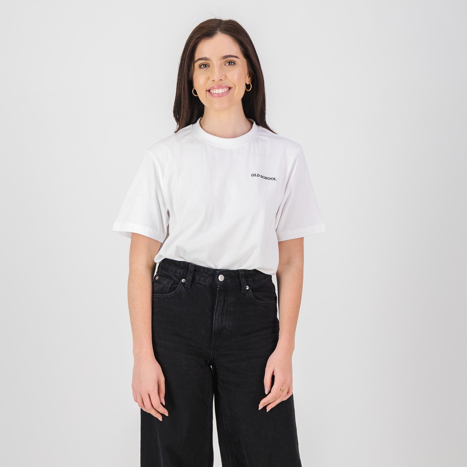 Old School HS Regular Crew Tee - White - Old School