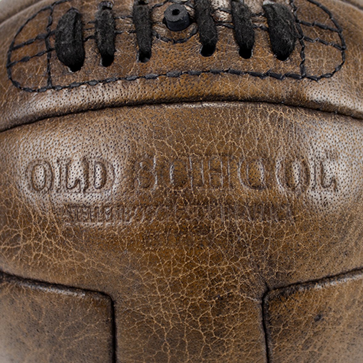 Old School Soccer Ball - Dark Brown - Old School