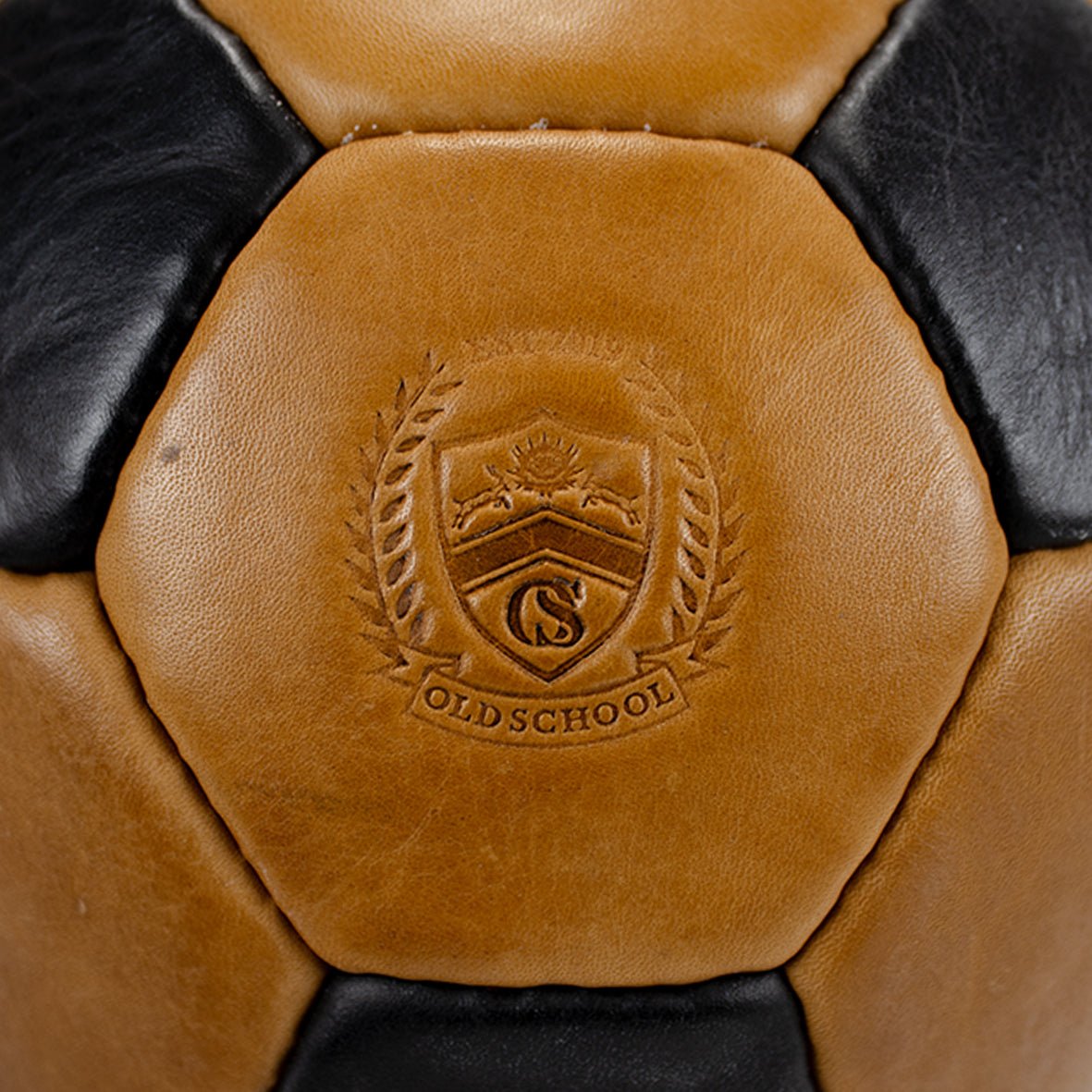 Old School Two Tone Soccer Ball - Black - Old School