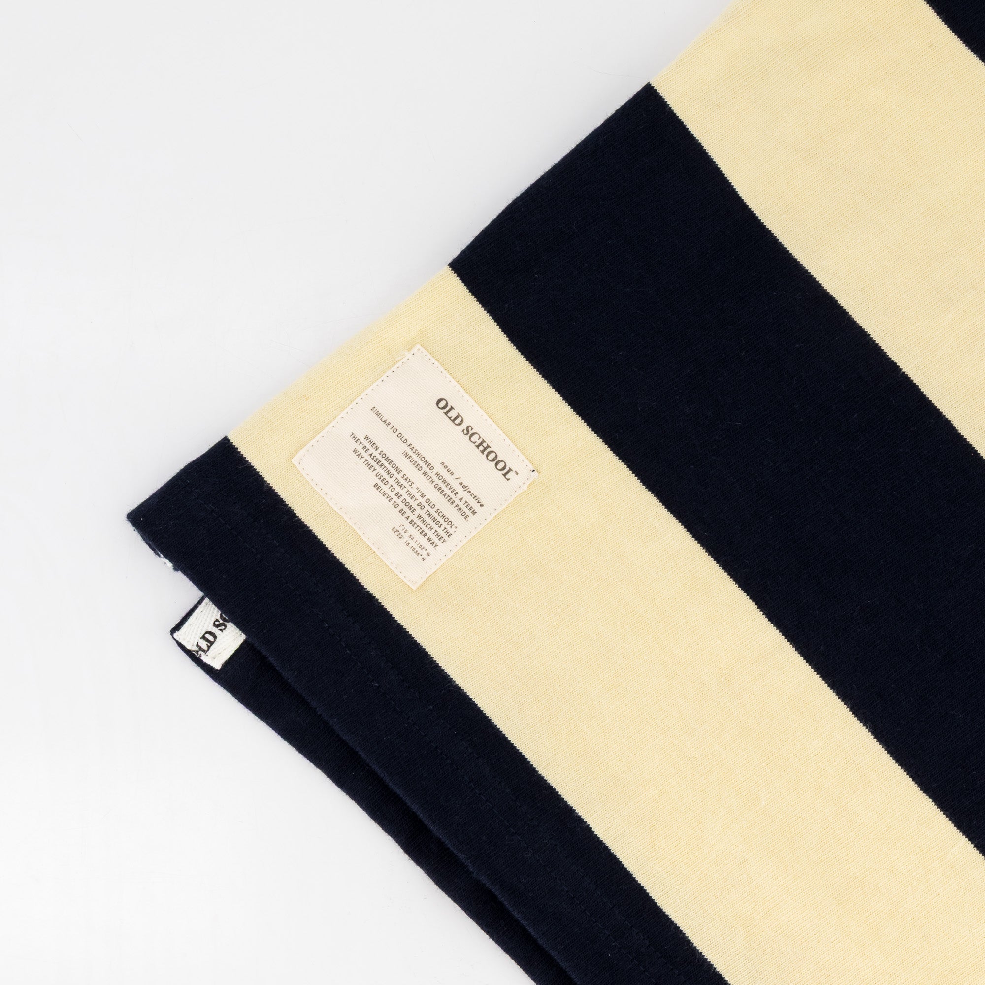 Old School YD Stripe 8X8 LS Rugby Jersey - Navy - Old School