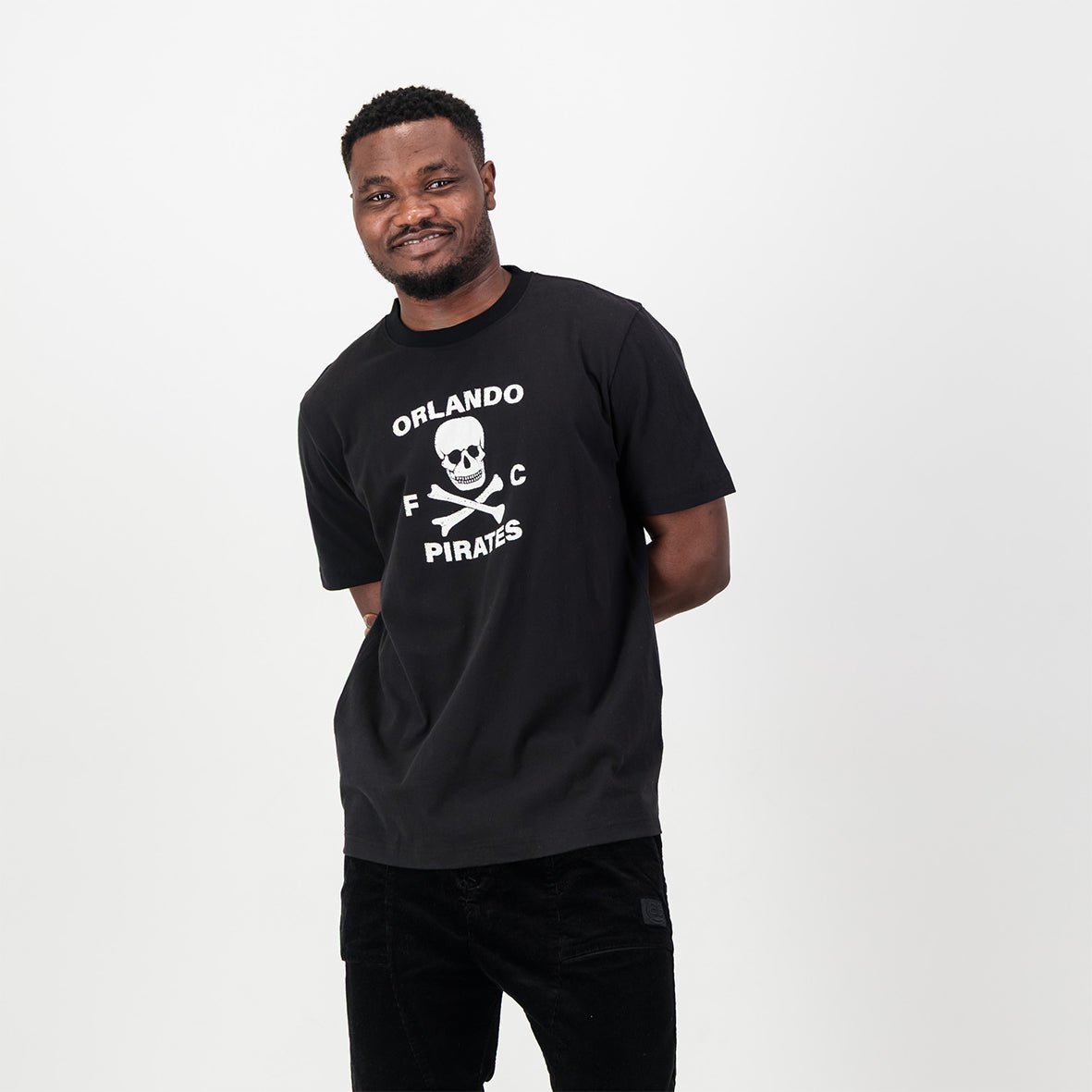 Orlando Pirates Graphic Regular Crew Tee - Black - Old School