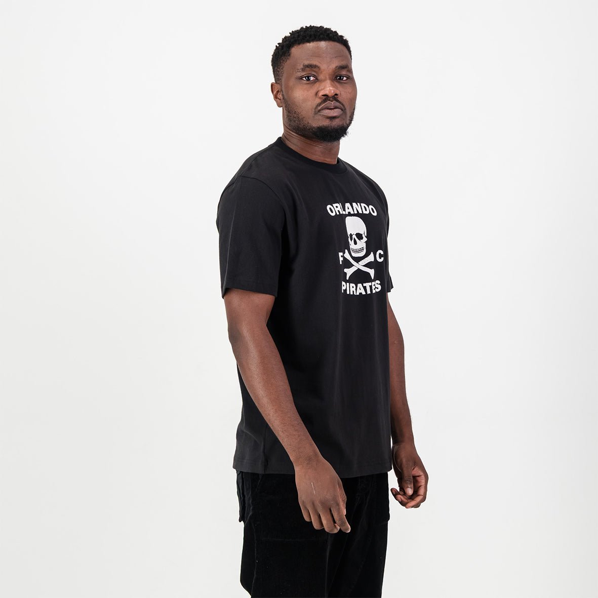 Orlando Pirates Graphic Regular Crew Tee - Black - Old School