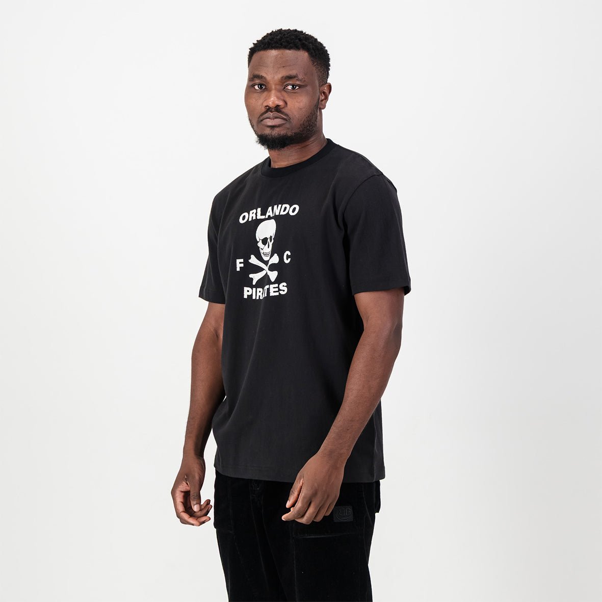 Orlando Pirates Graphic Regular Crew Tee - Black - Old School