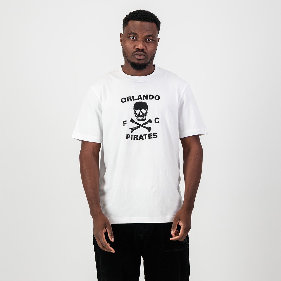 Orlando Pirates Graphic Regular Crew Tee - White - Old School