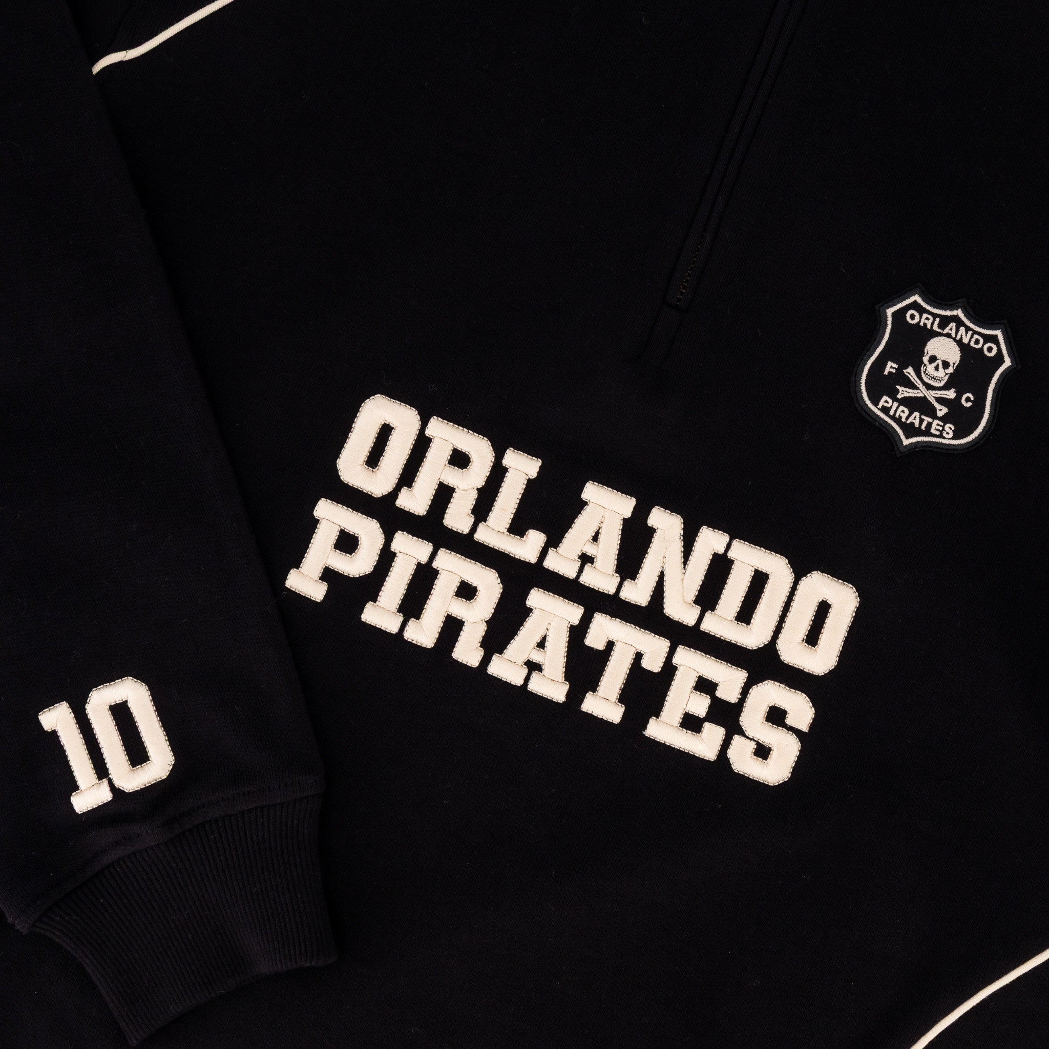 Orlando Pirates Piped Quarter Zip Sweat - black - Old School