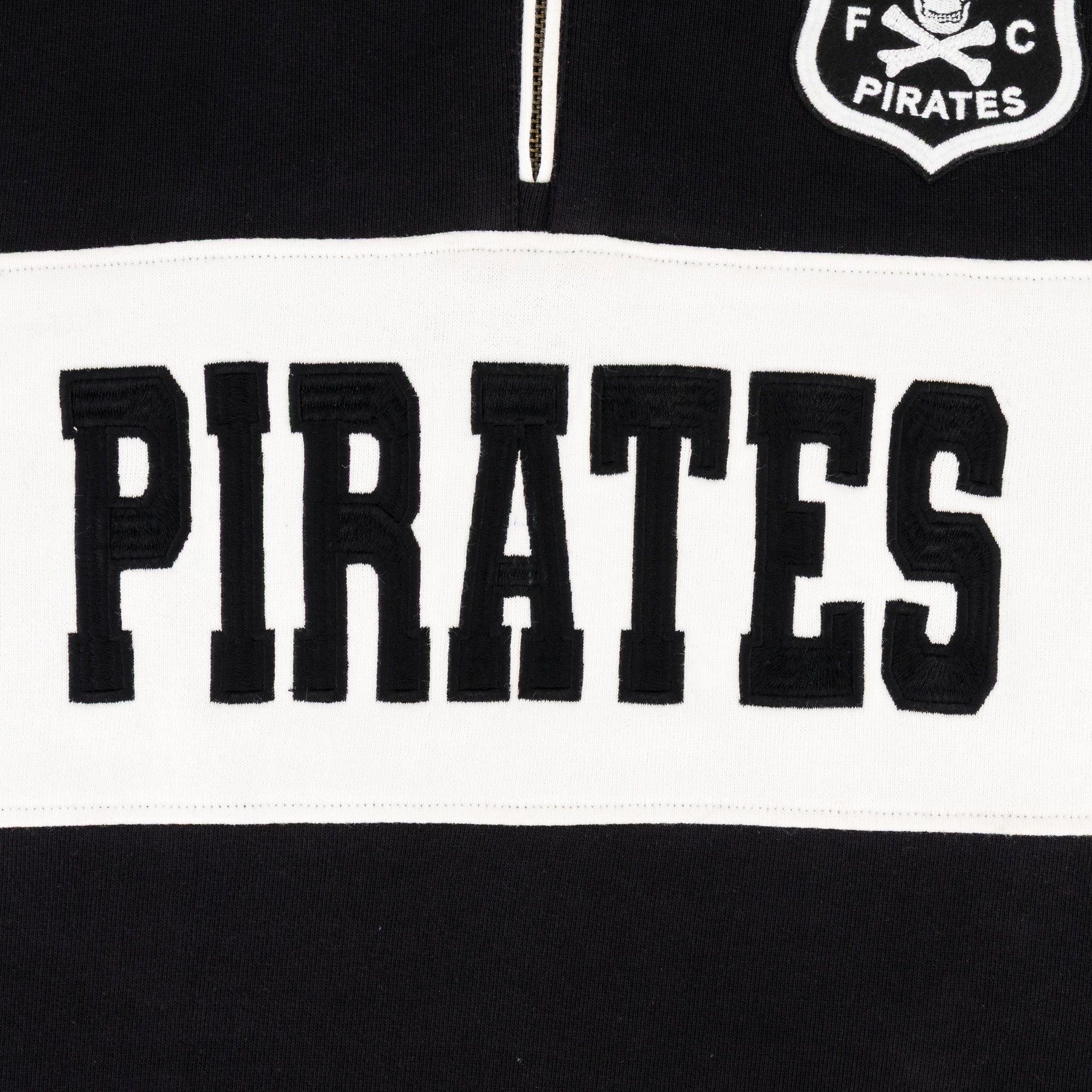 Orlando Pirates Quarter Zip Sweat - Black - Old School