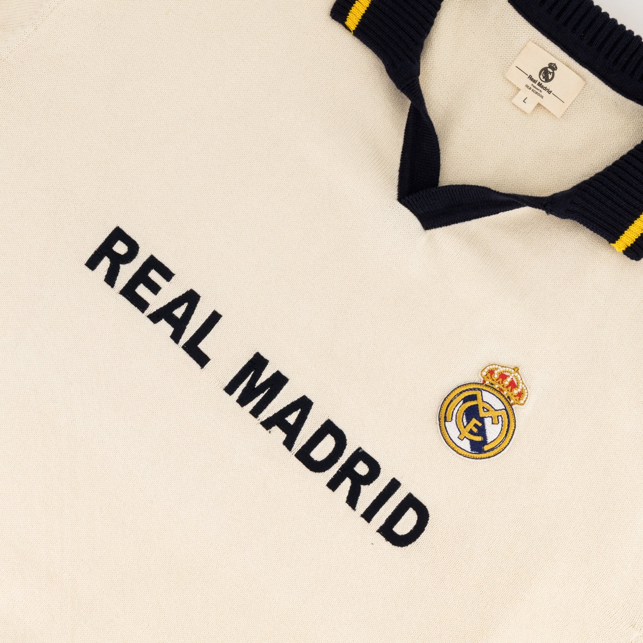 Real Madrid Classic SS Knit Jersey - Cloud Dancer - Old School