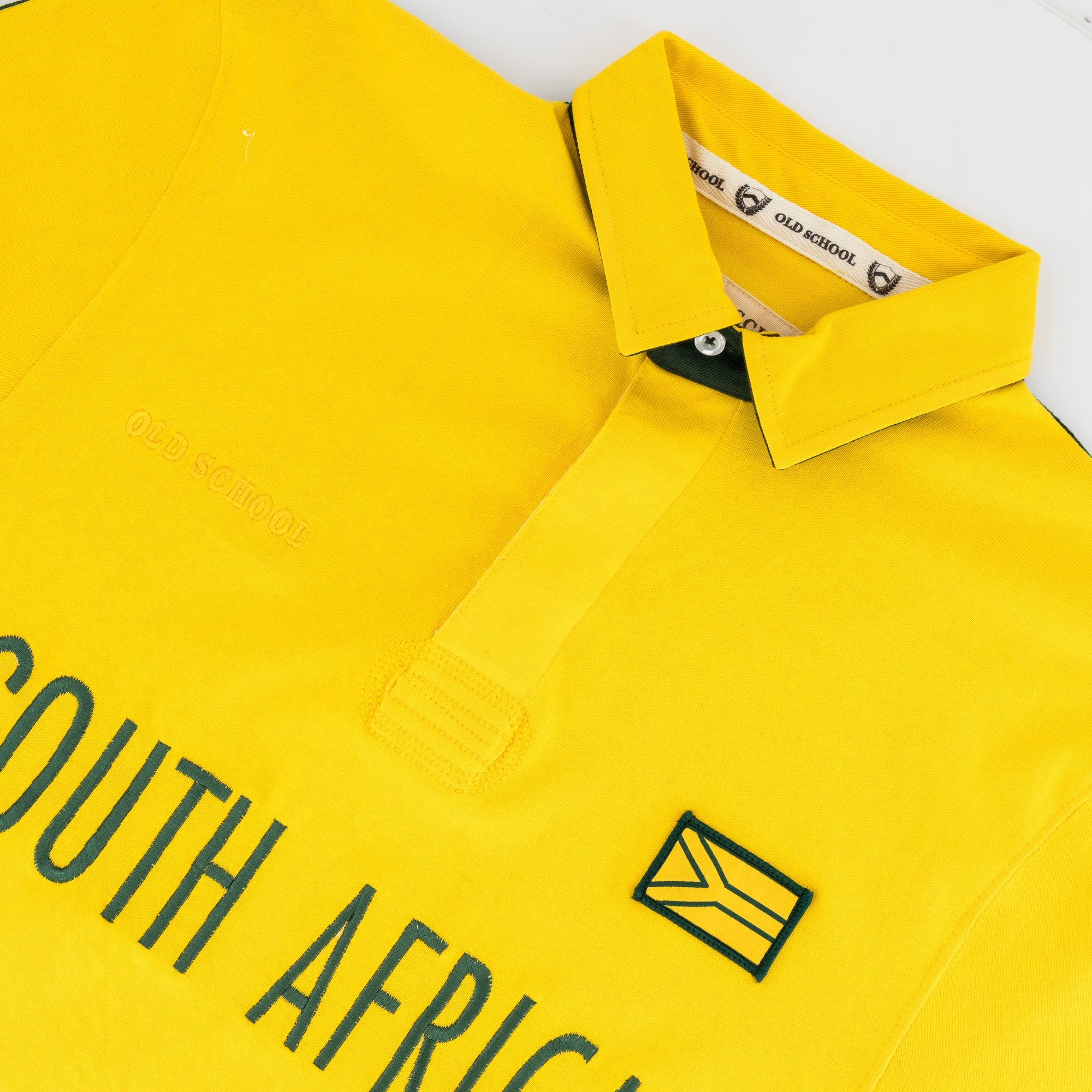 SA Supporters Flag SA LS Rugby Jersey - Spectra Yellow - Old School
