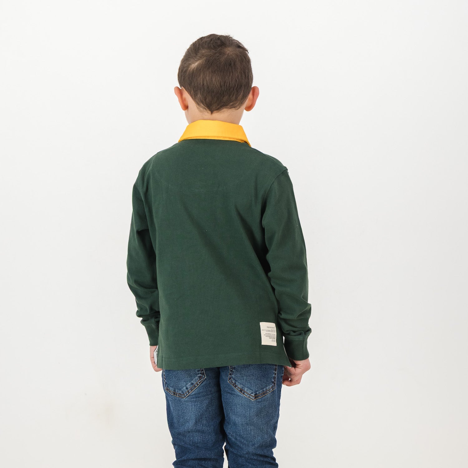 SA Supporters Kids LS Rugby Jersey - OS Green - Old School