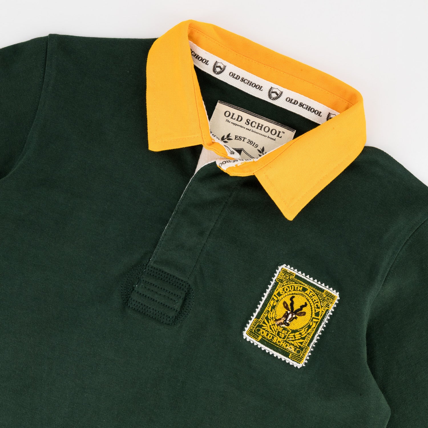 SA Supporters Kids LS Rugby Jersey - OS Green - Old School