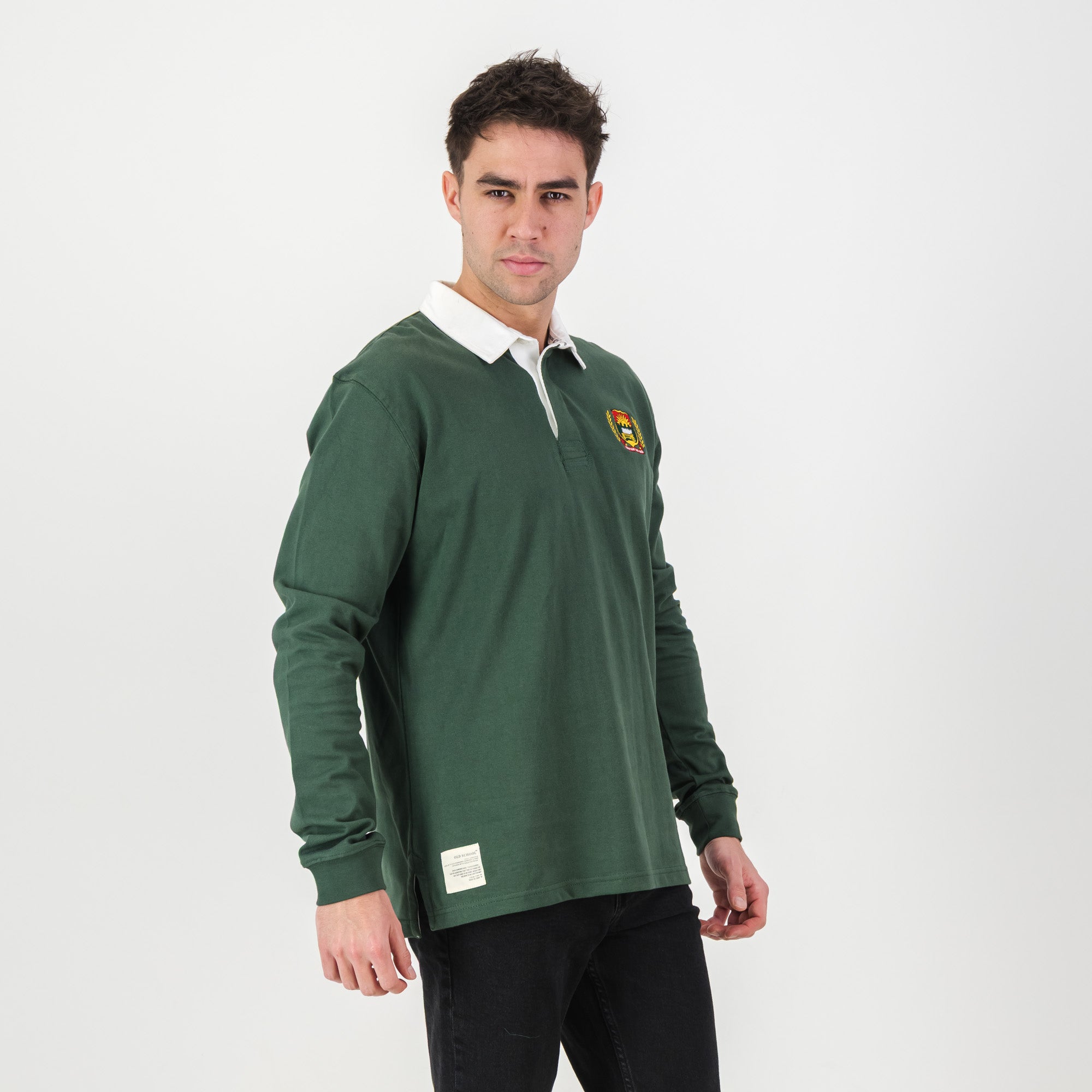 Schools Affies LS Rugby Jersey - OS Green - Old School