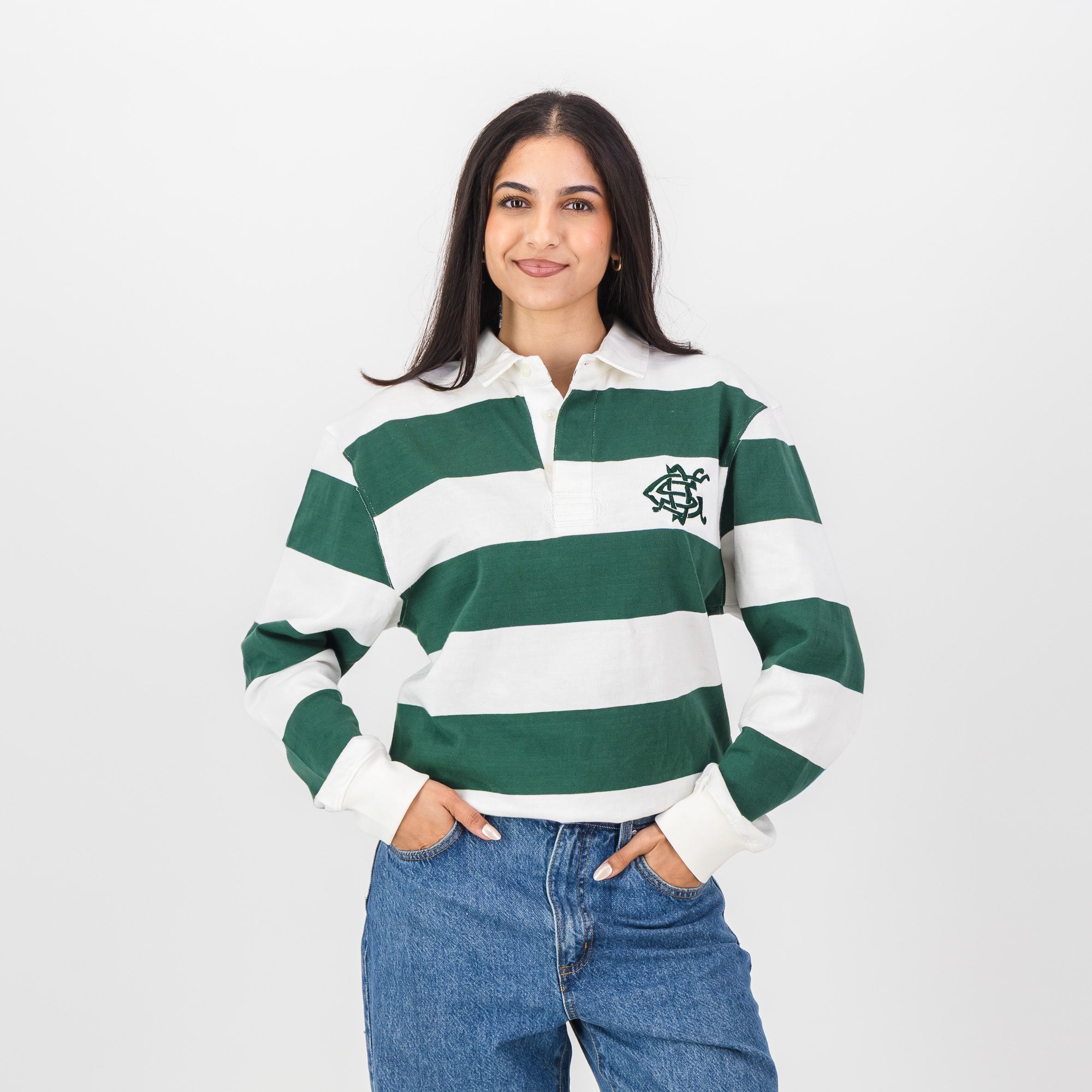 Schools Diocesan YS LS Rugby Jersey - OS Green - Old School