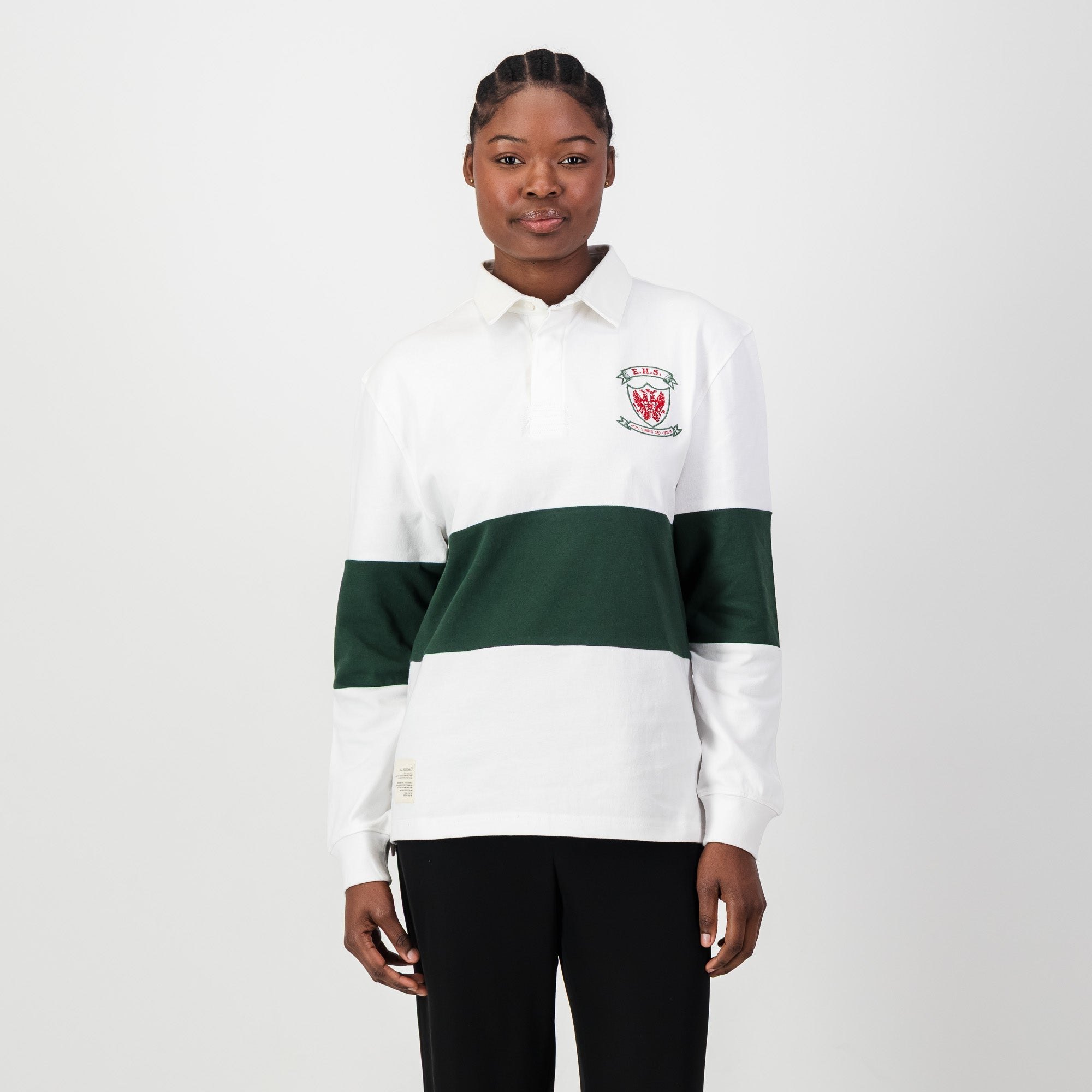 Schools Ermelo Höerskool LS Rugby Jersey - White - Old School