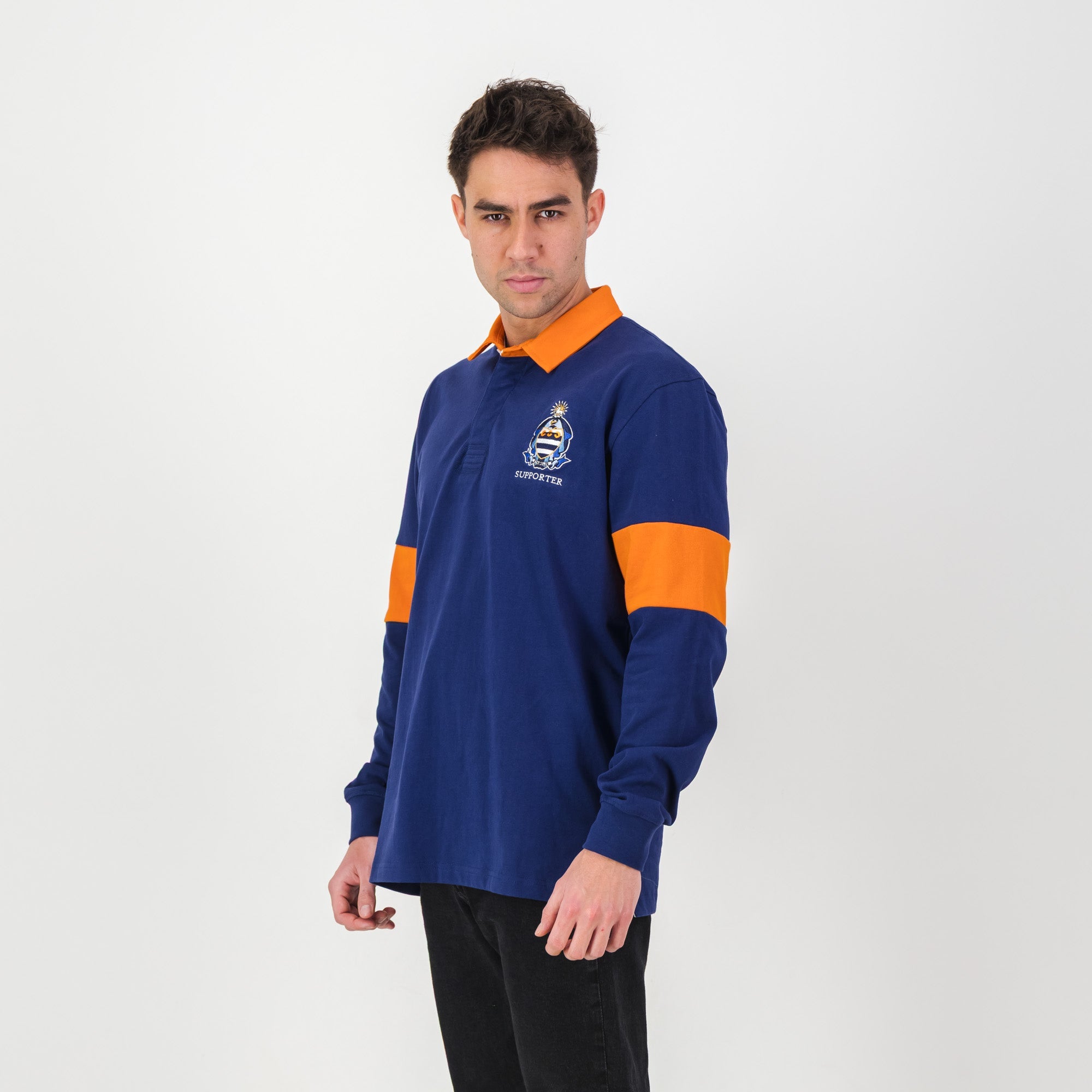 Schools Grey Bloem LS Rugby Jersey - Blue Depth - Old School