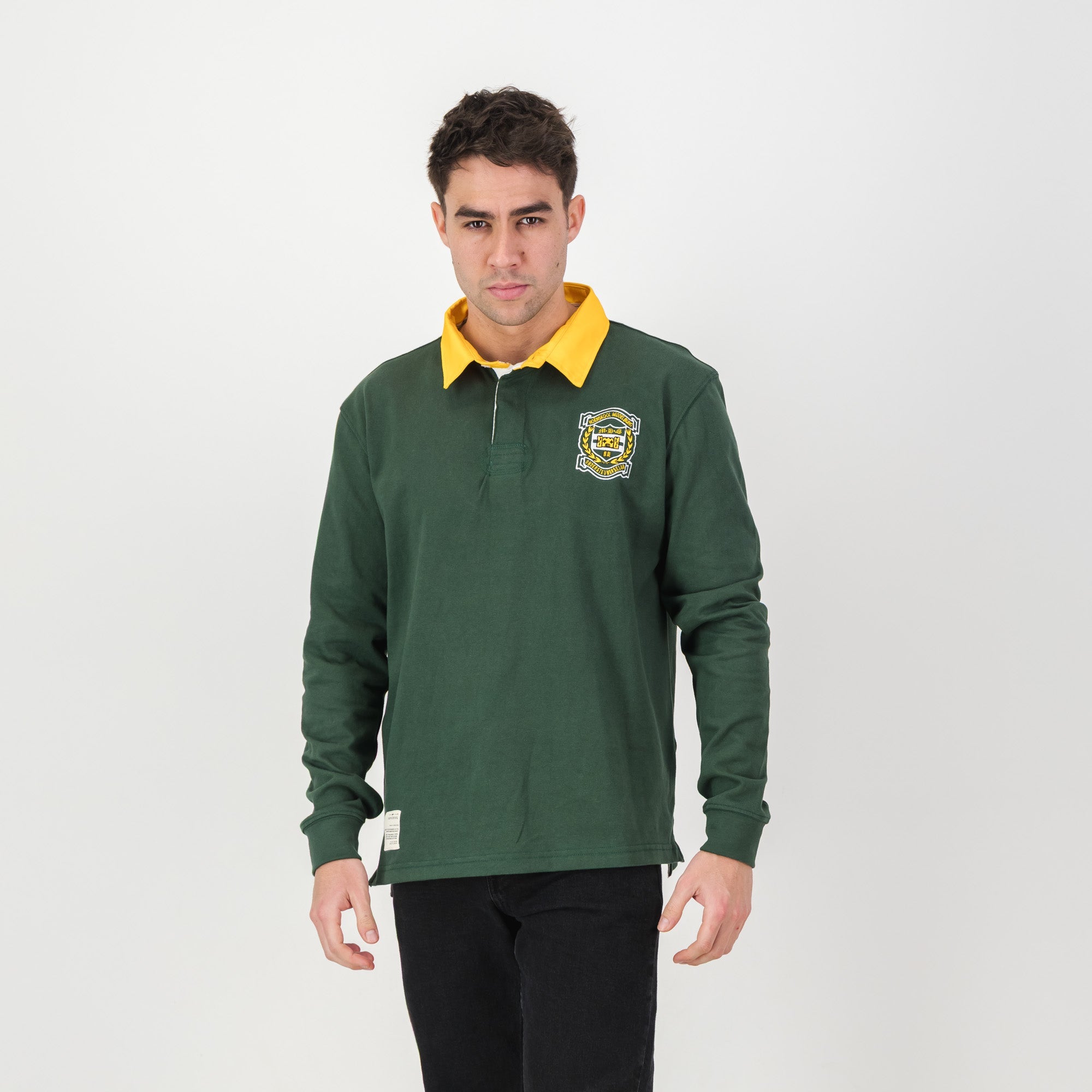 Schools Hoerskool Middelburg LS Rugby Jersey - OS Green - Old School