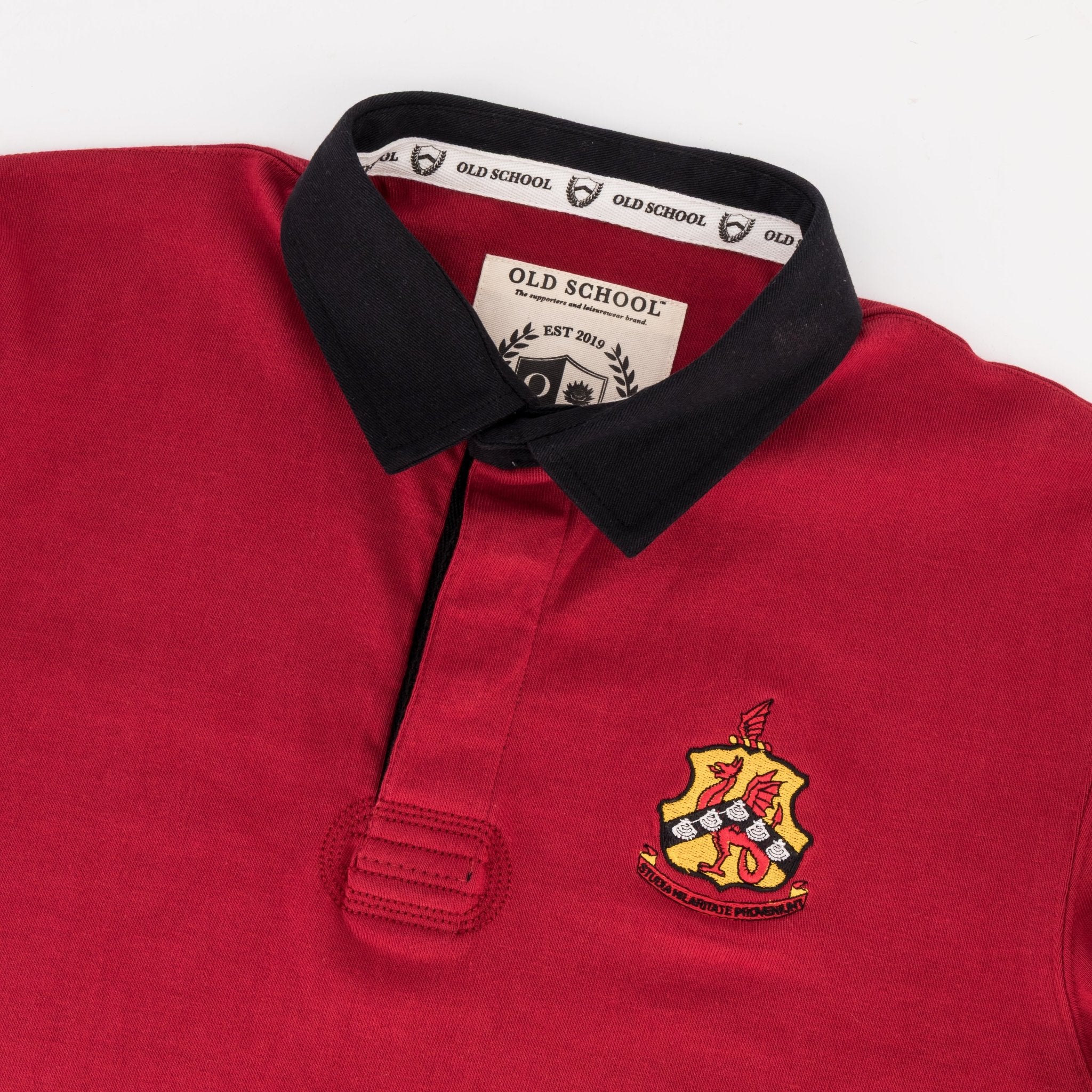 Schools Old Kingswoodian Club LS Rugby Jersey - Red - Old School