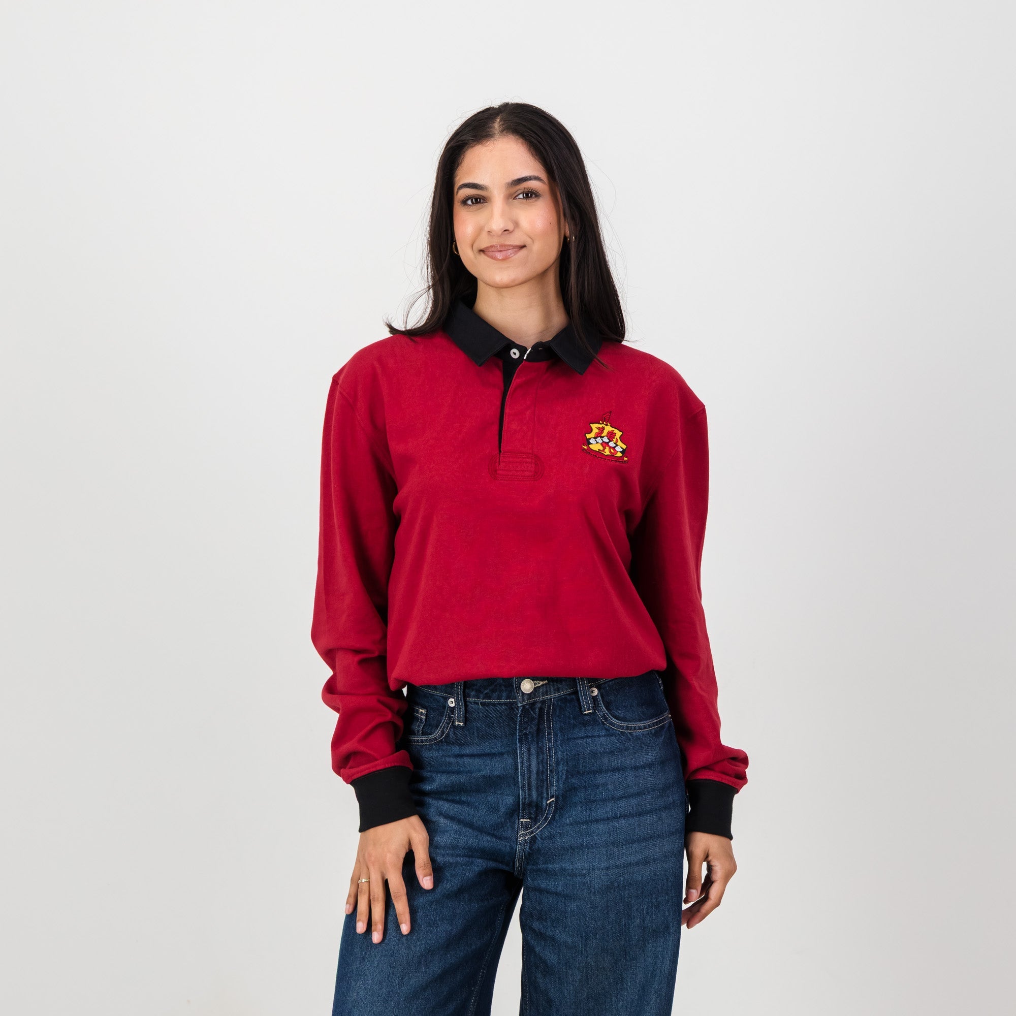 Schools Old Kingwoodian LS Rugby Jersey - Rio Red - Old School