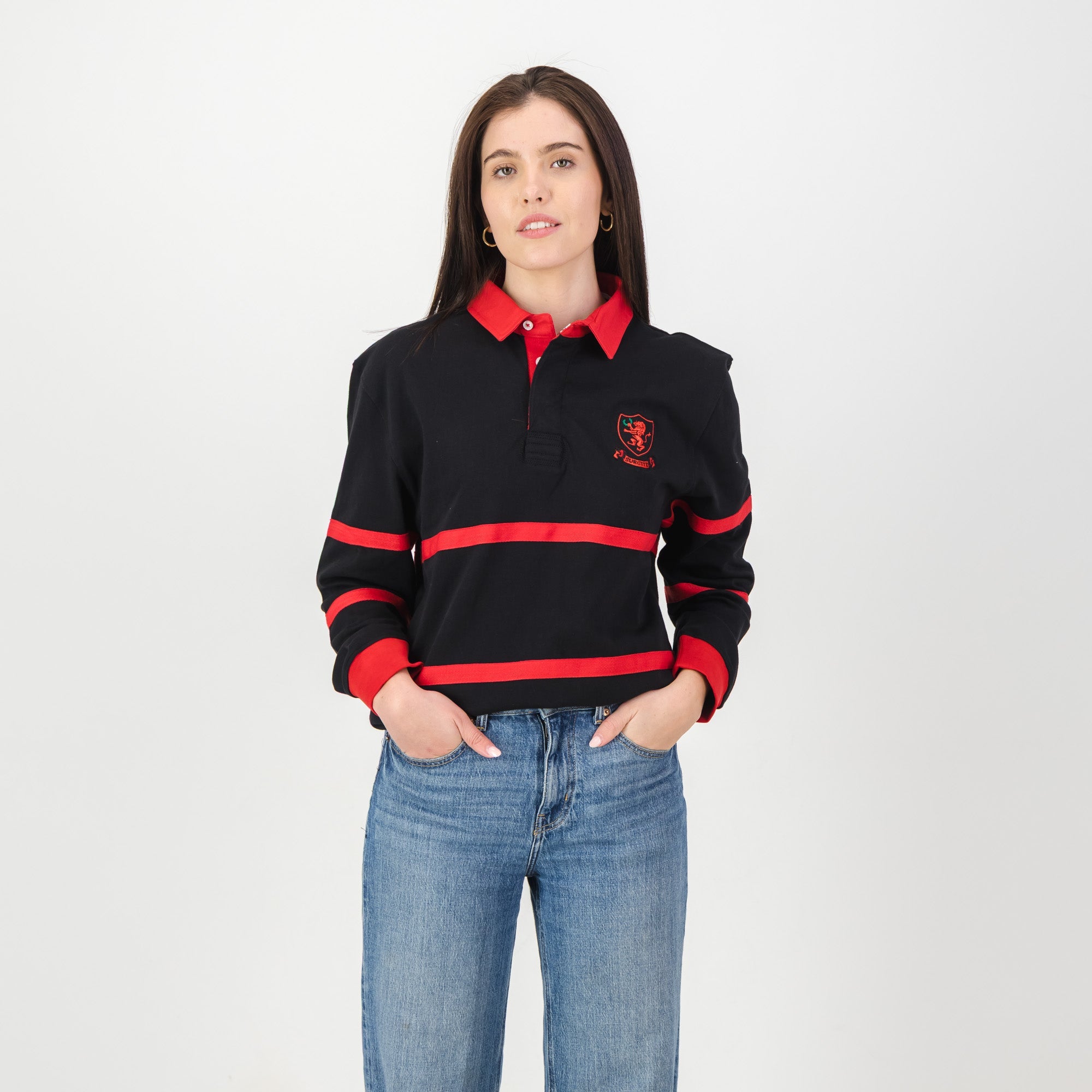 Schools Parktown Boys LS Rugby Jersey - Black - Old School