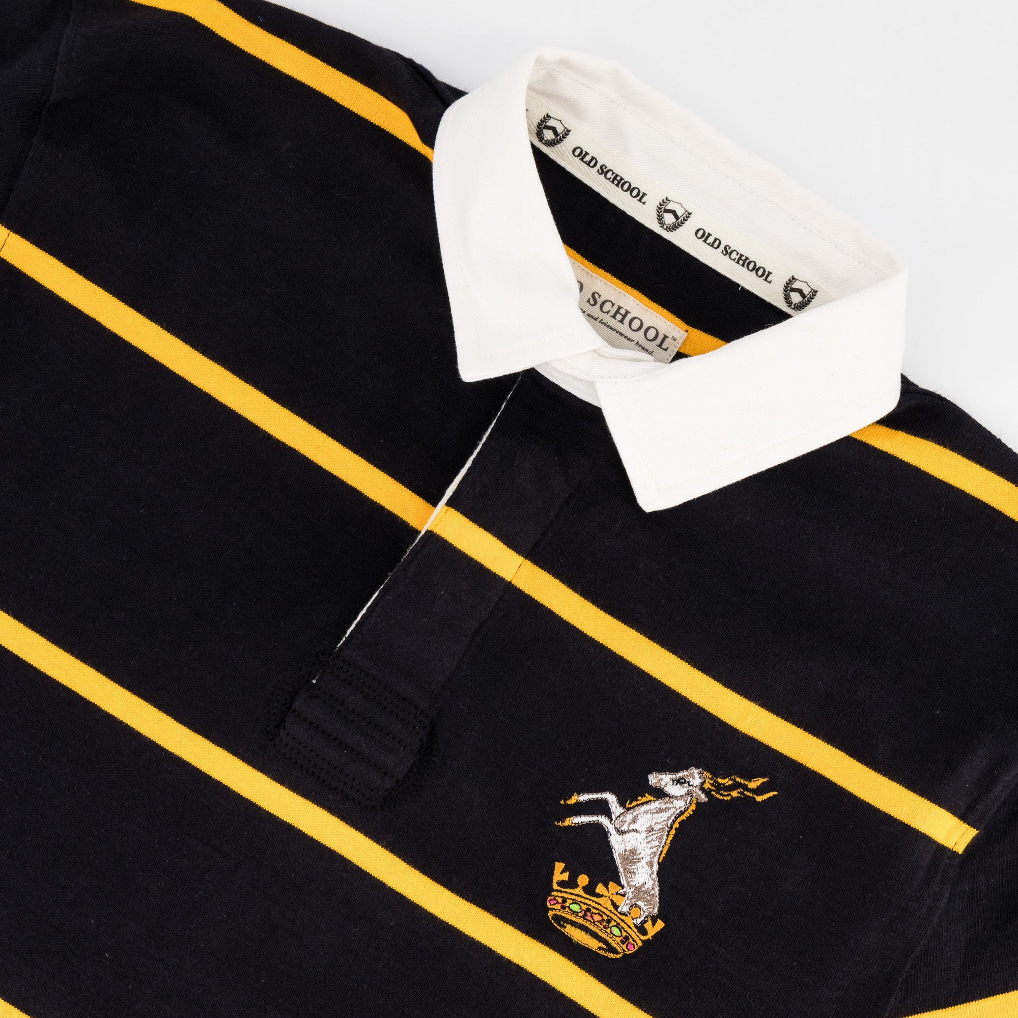 Schools Queens College YD LS Rugby Jersey - Black - Old School