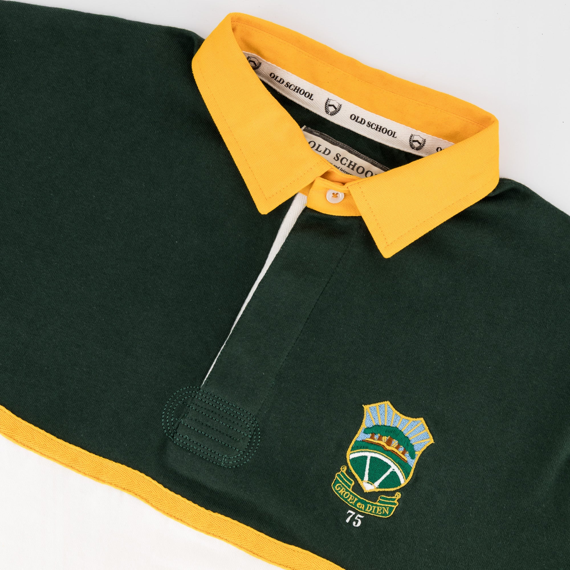 Schools Wonderboom Long Sleeve Rugby Jersey - Os Green - Old School