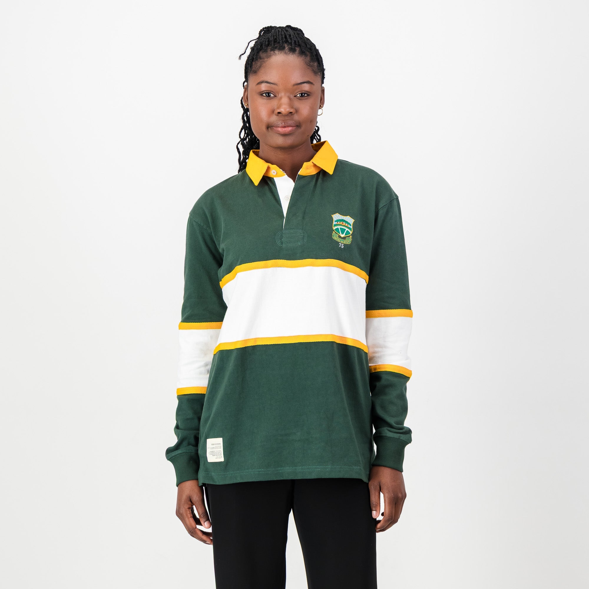 Schools Wonderboom Long Sleeve Rugby Jersey - Os Green - Old School