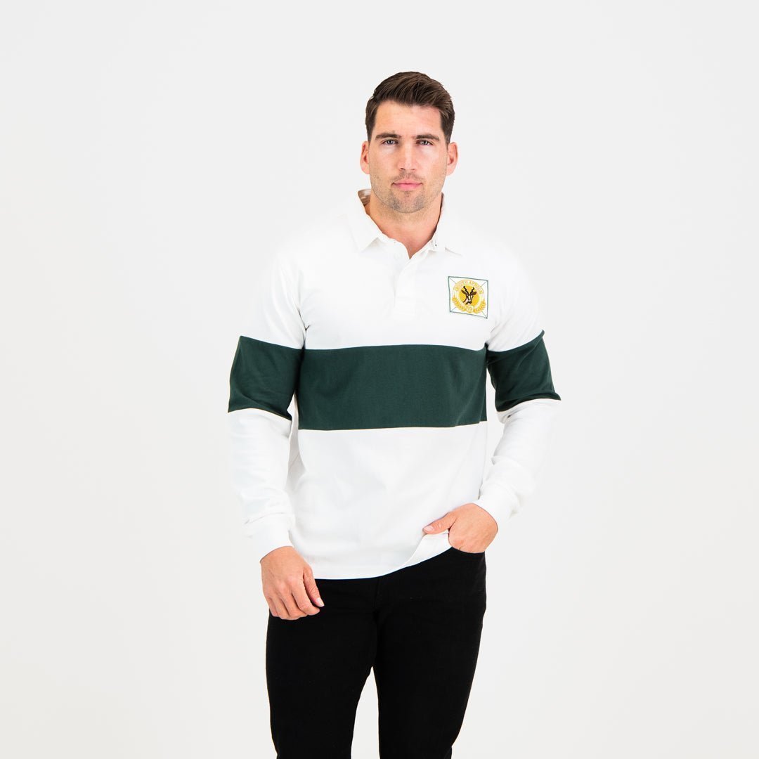South African Supporters Long Sleeve Jersey - White - Old School