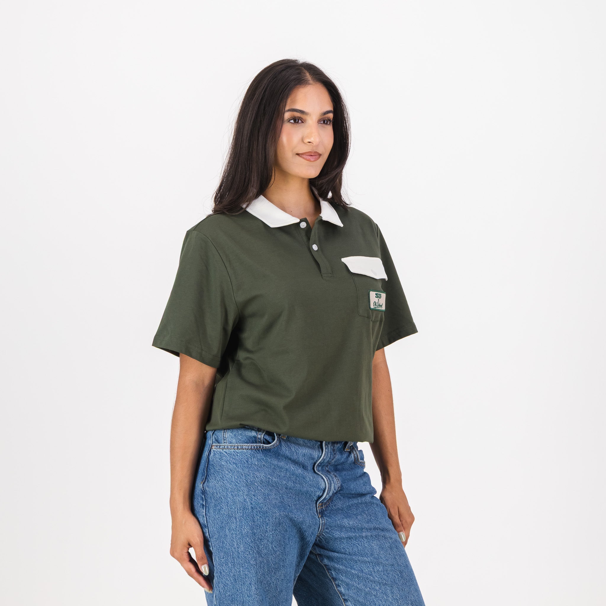 Southern Guards Retro Short Sleeve Golf Polo Pocket Patch Green - Old School