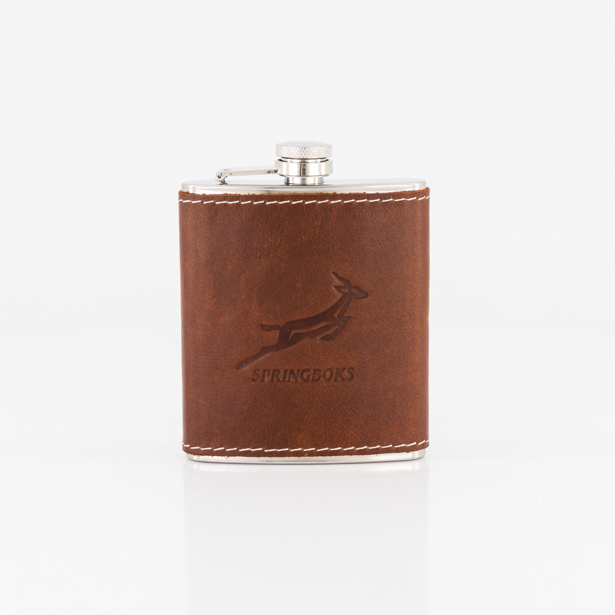 Springboks Accessories Leather Accessories Hip Flask Emb Brown - Old School