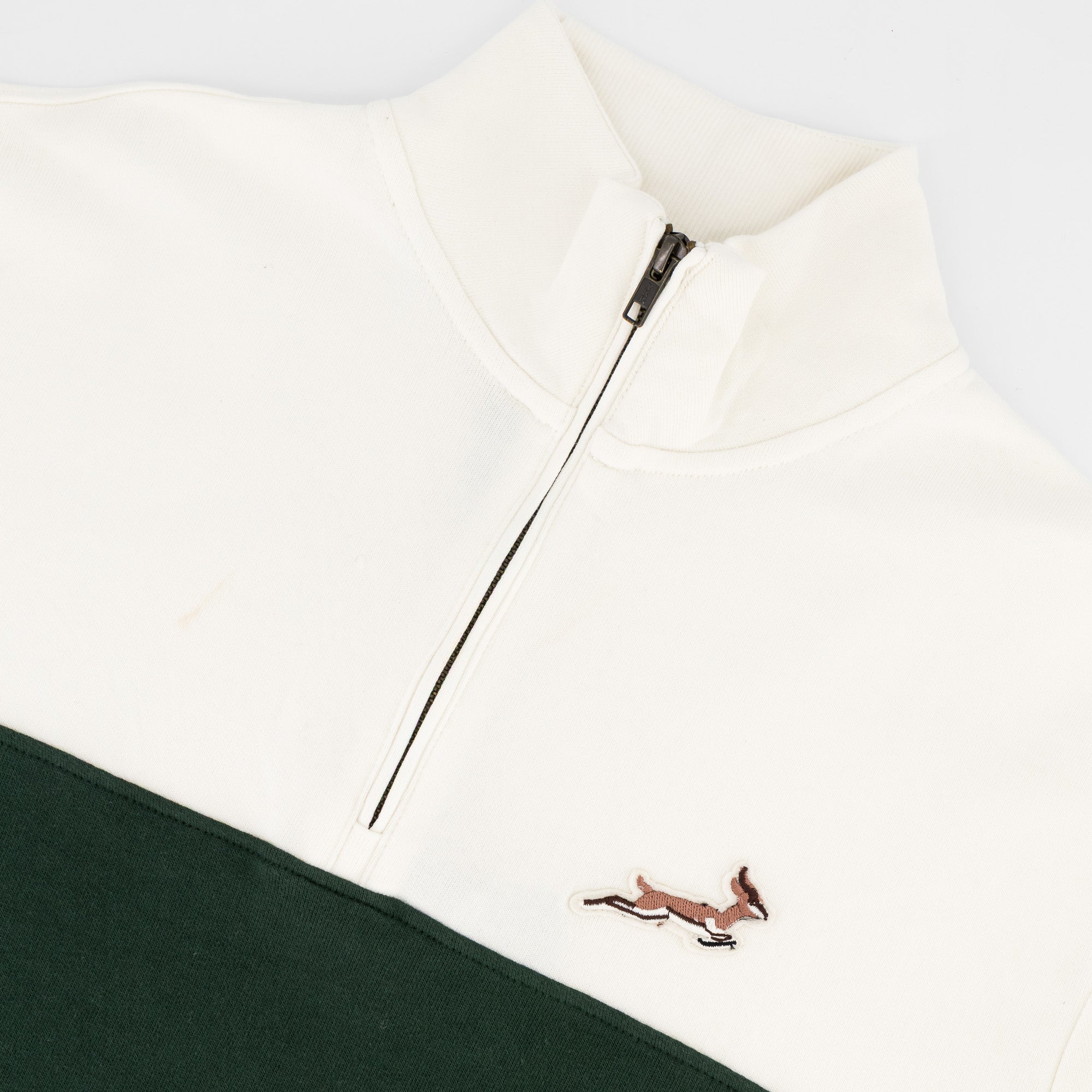 Springboks Classic Hoop Quarter Zip - Cloud Dancer - Old School